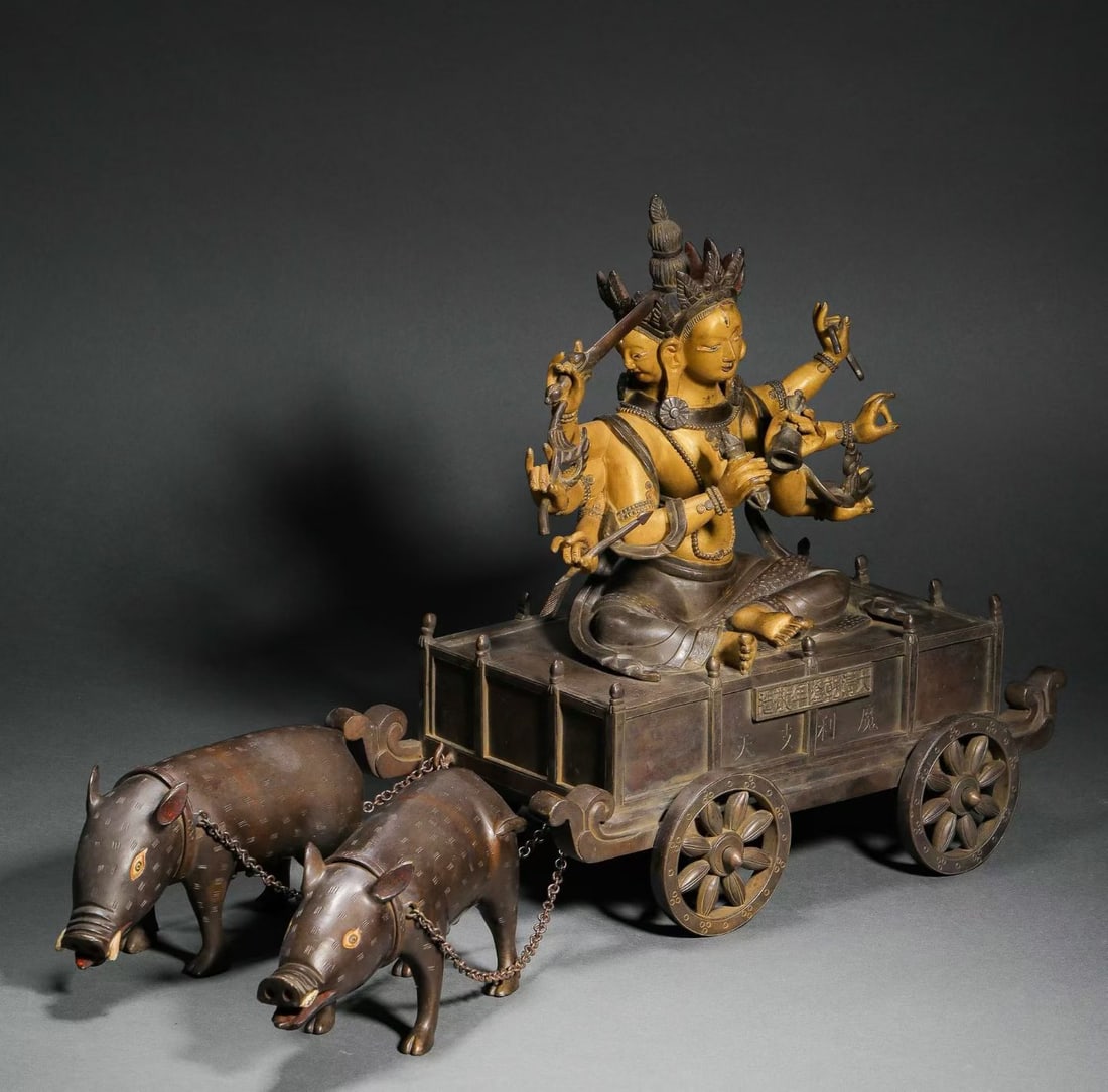 Gilt Bronze GuanYin Figure - 6