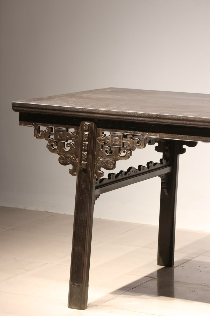 Red Sandalwood Carved Dragon Pattern Table - 3