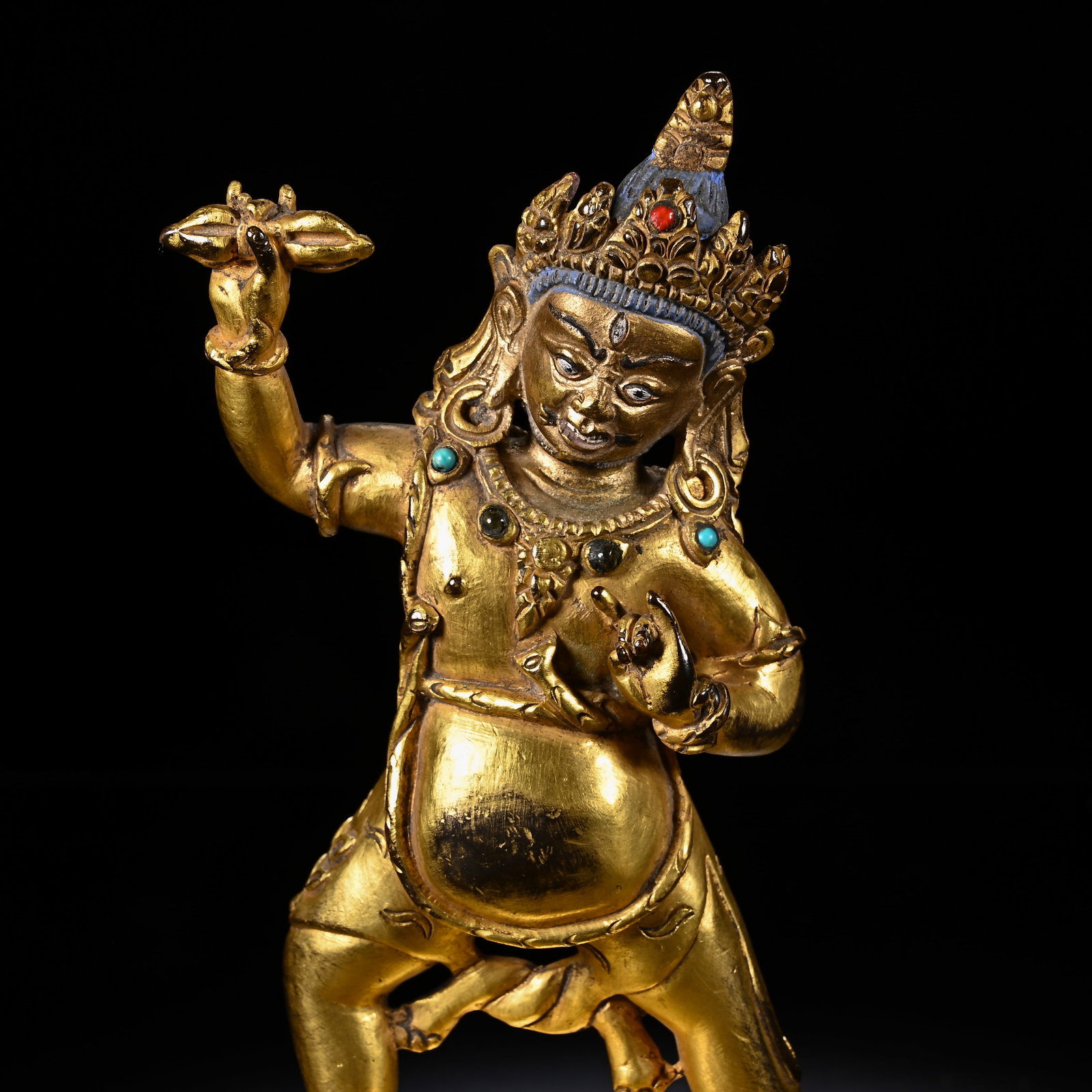 Gilt Bronze Vajrapani Figure - 2