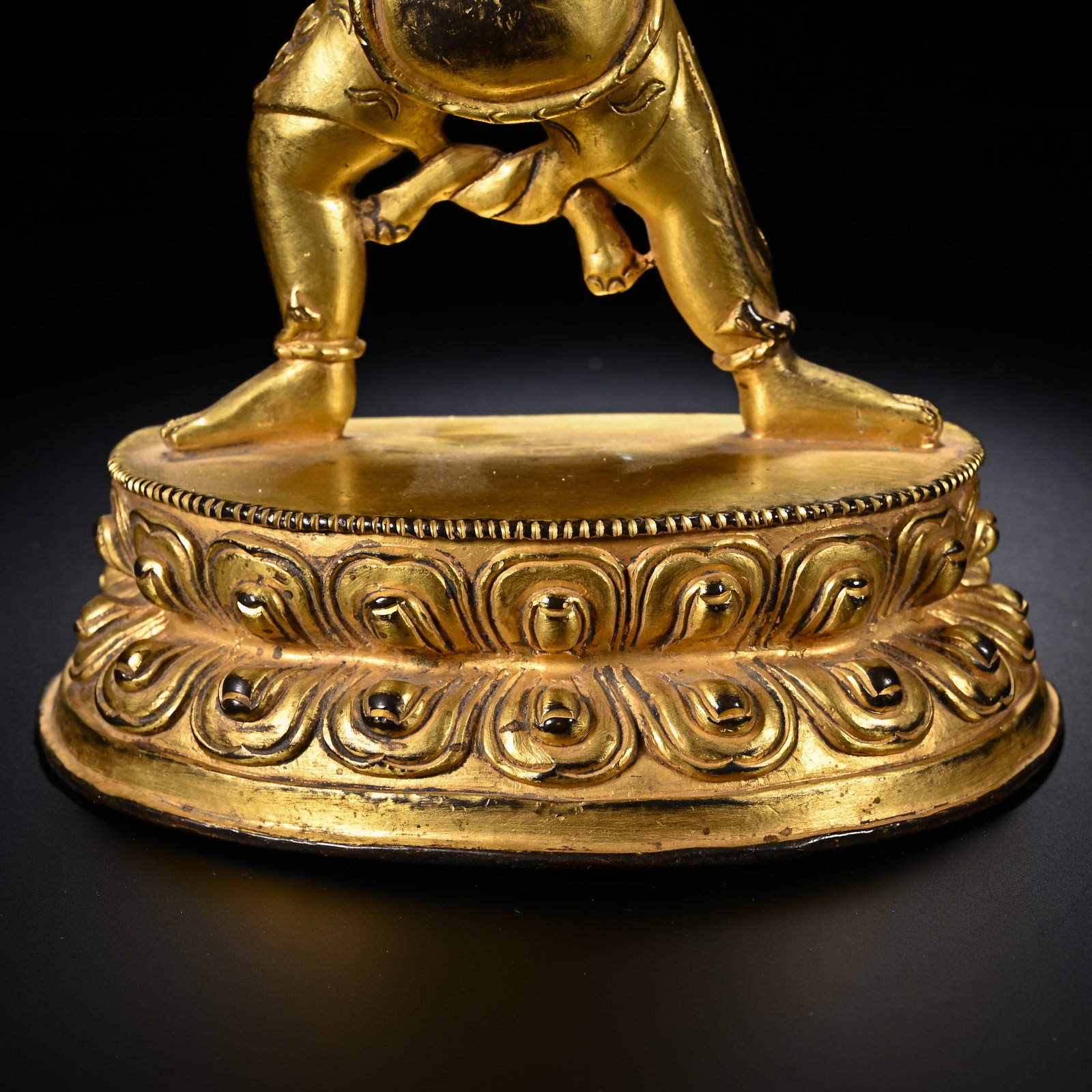 Gilt Bronze Vajrapani Figure - 3