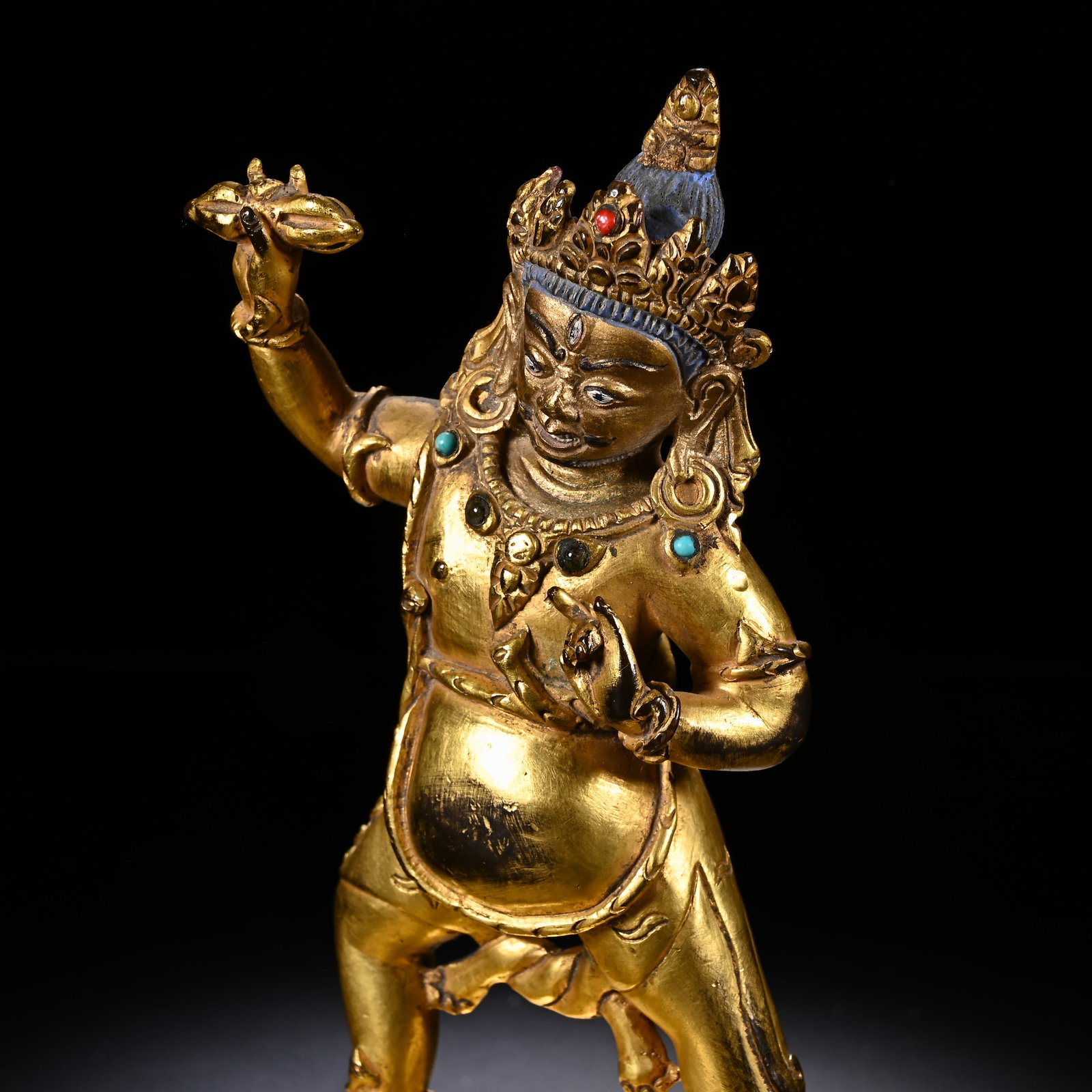 Gilt Bronze Vajrapani Figure - 5