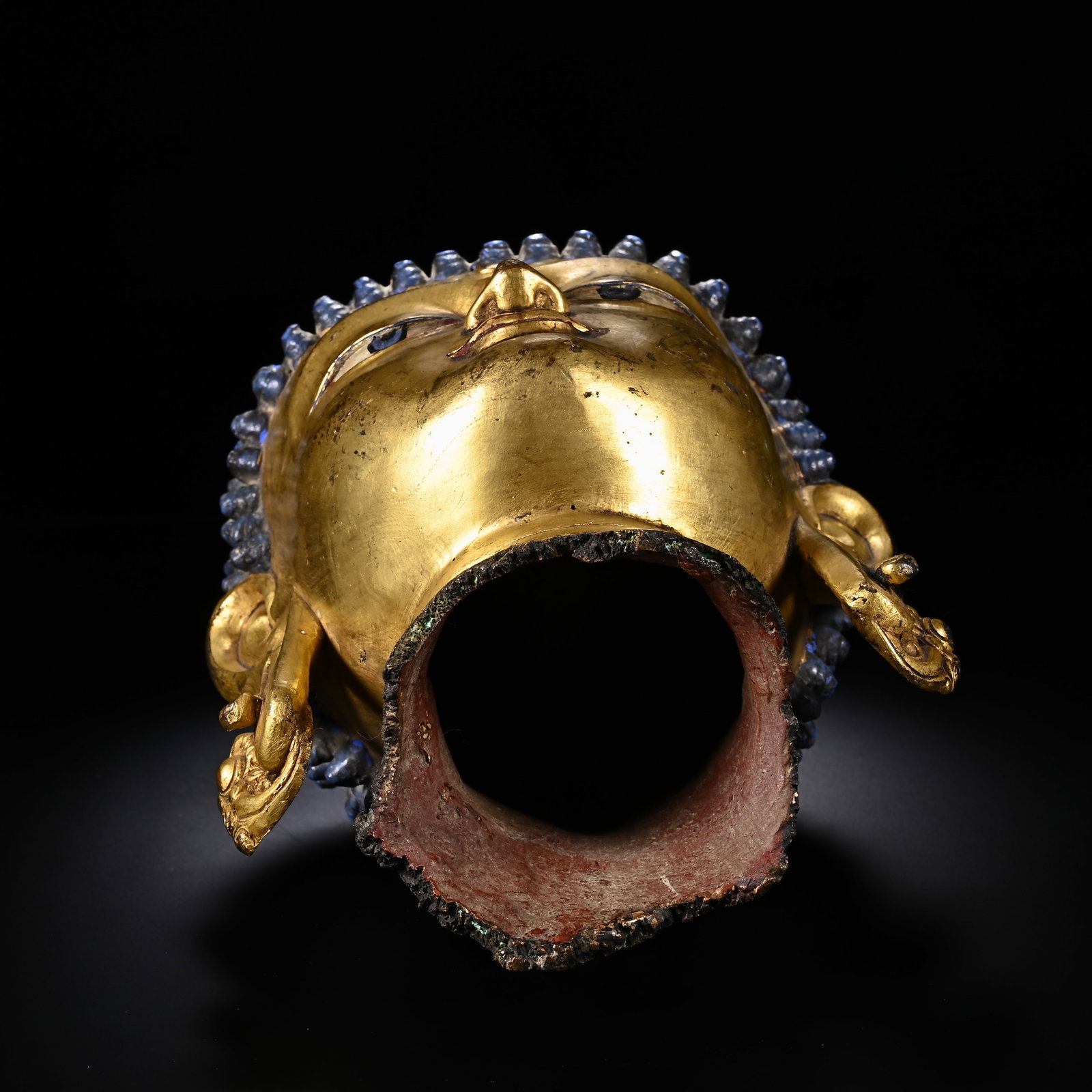 Gilt Bronze Sakyamuni Head Figure - 8