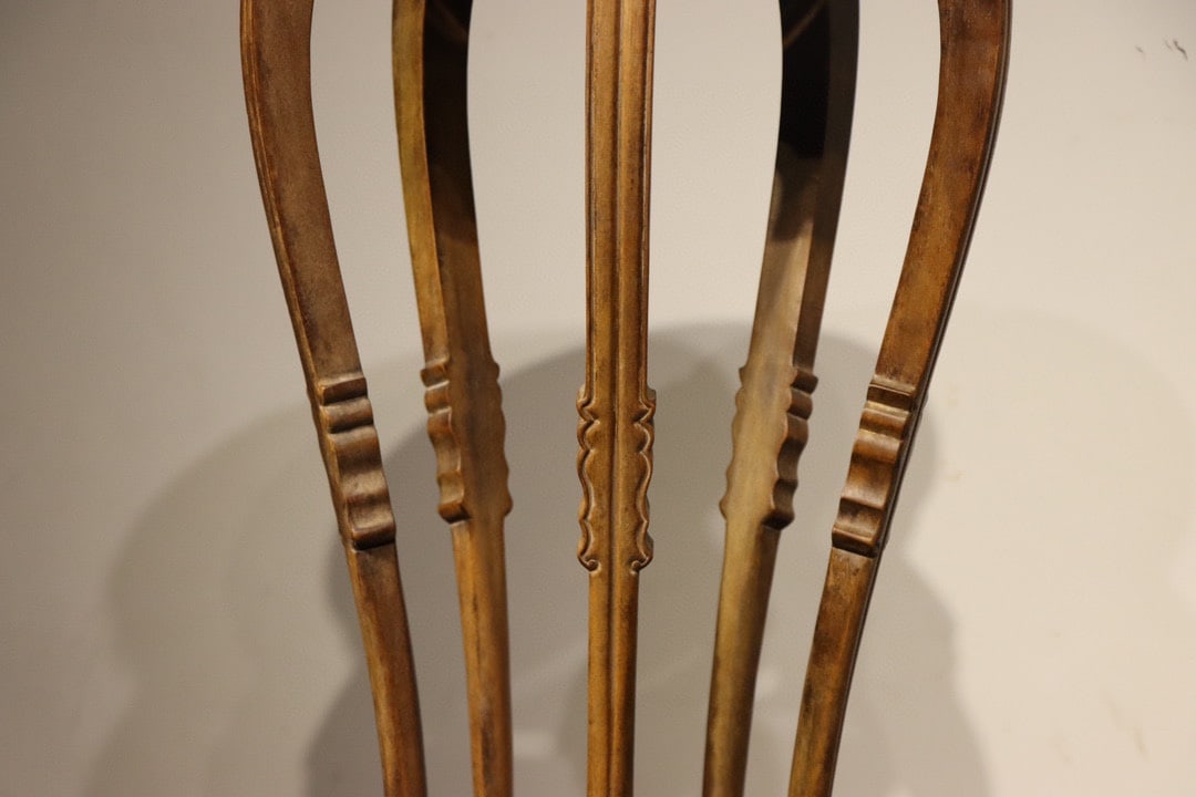 Huanghuali Wood Carved Cloud Pattern Circle Table - 7