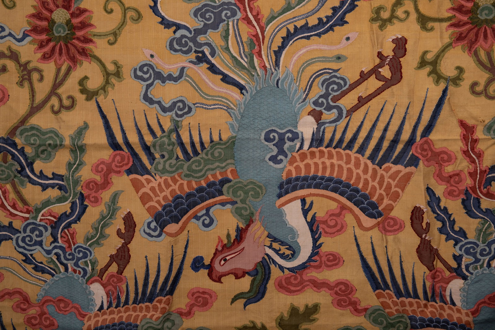 Silk Embroidery Flower and Phoenix Pattern Kesi - 10