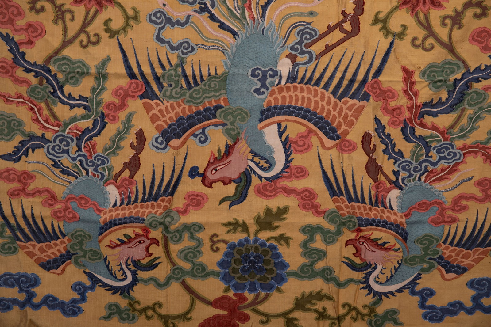 Silk Embroidery Flower and Phoenix Pattern Kesi - 2
