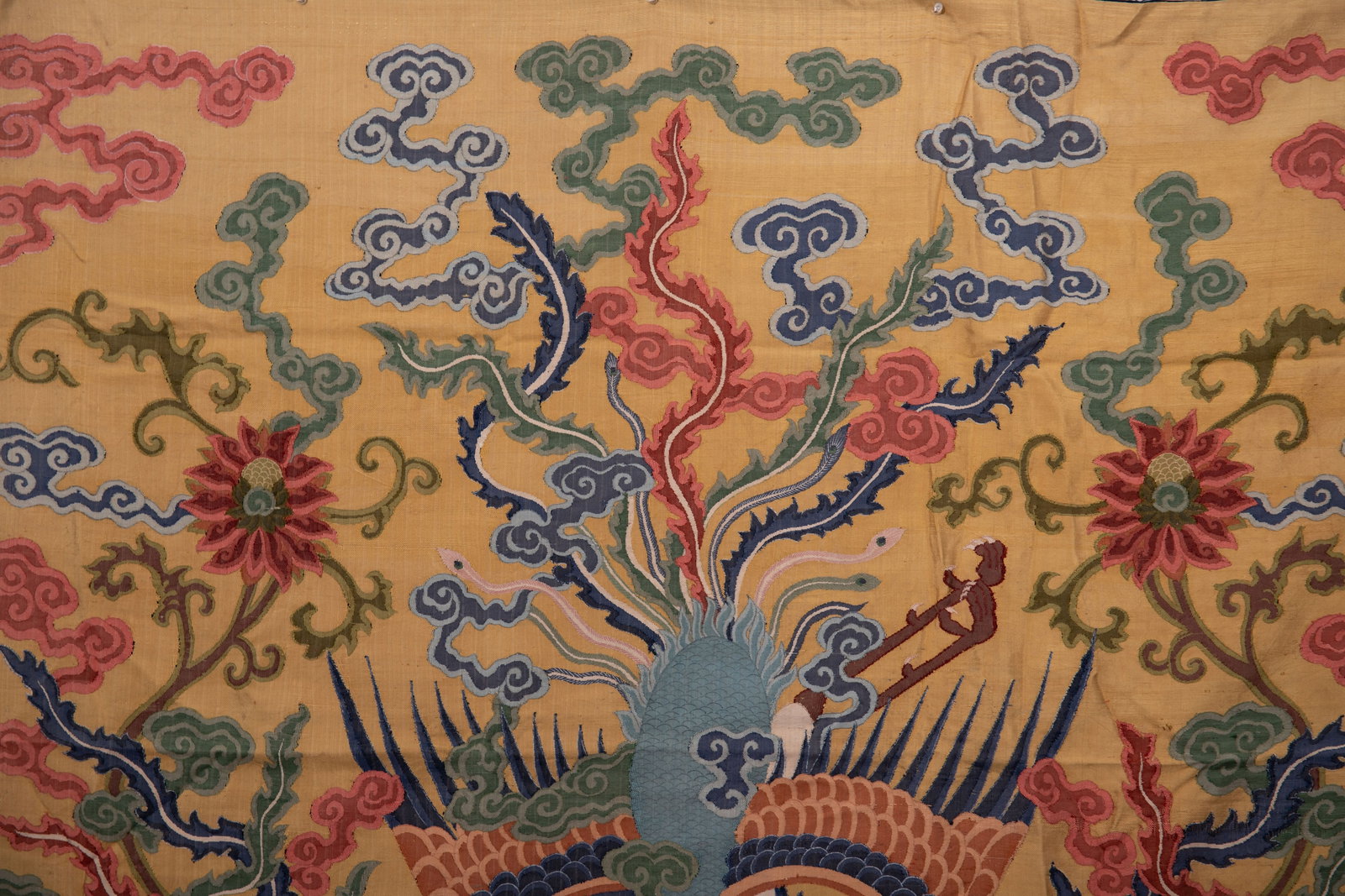 Silk Embroidery Flower and Phoenix Pattern Kesi - 3