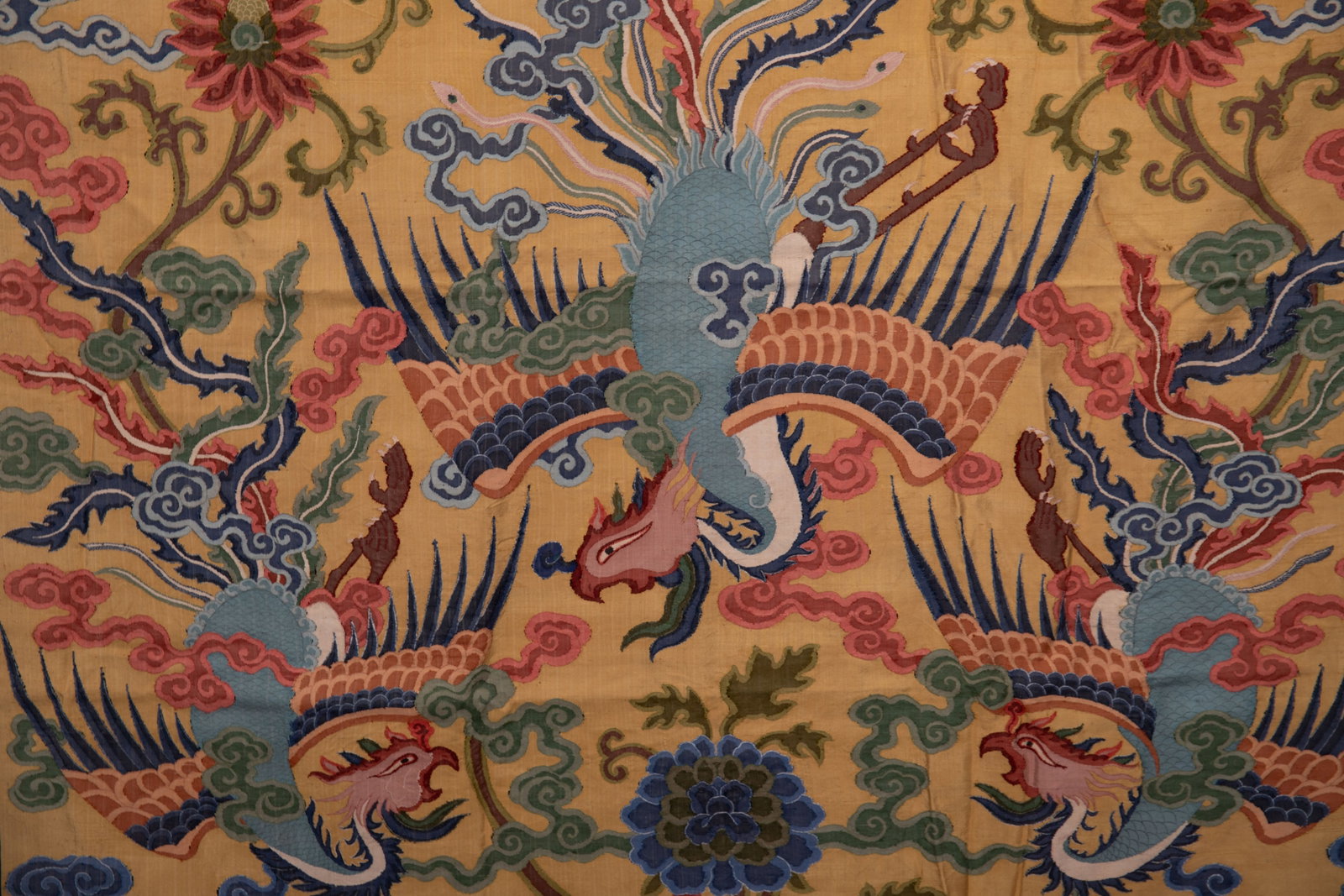 Silk Embroidery Flower and Phoenix Pattern Kesi - 4