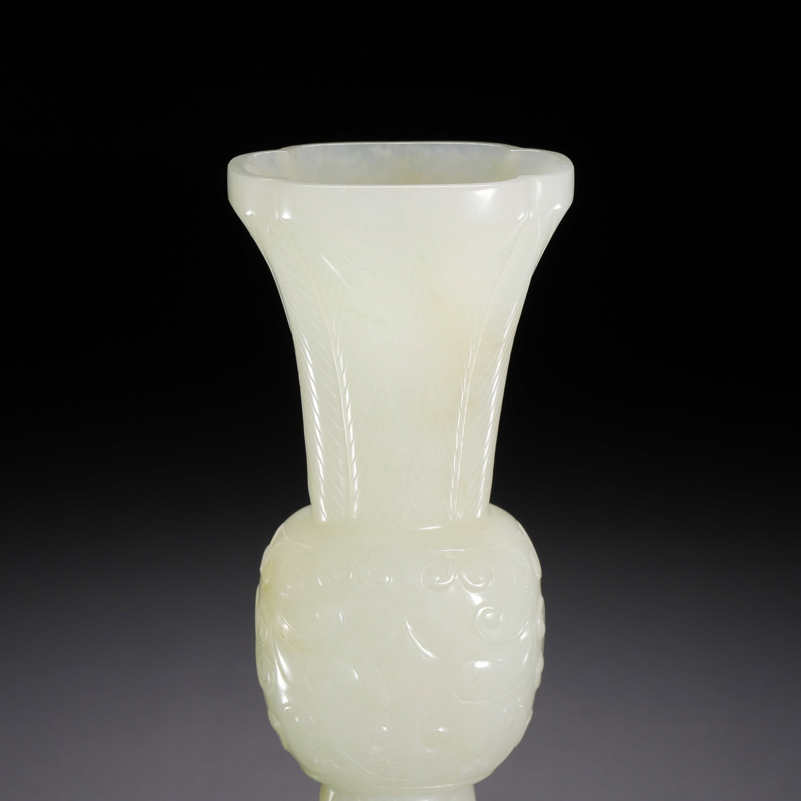 Jade Carved Beast Face Pattern Flower Pot - 2