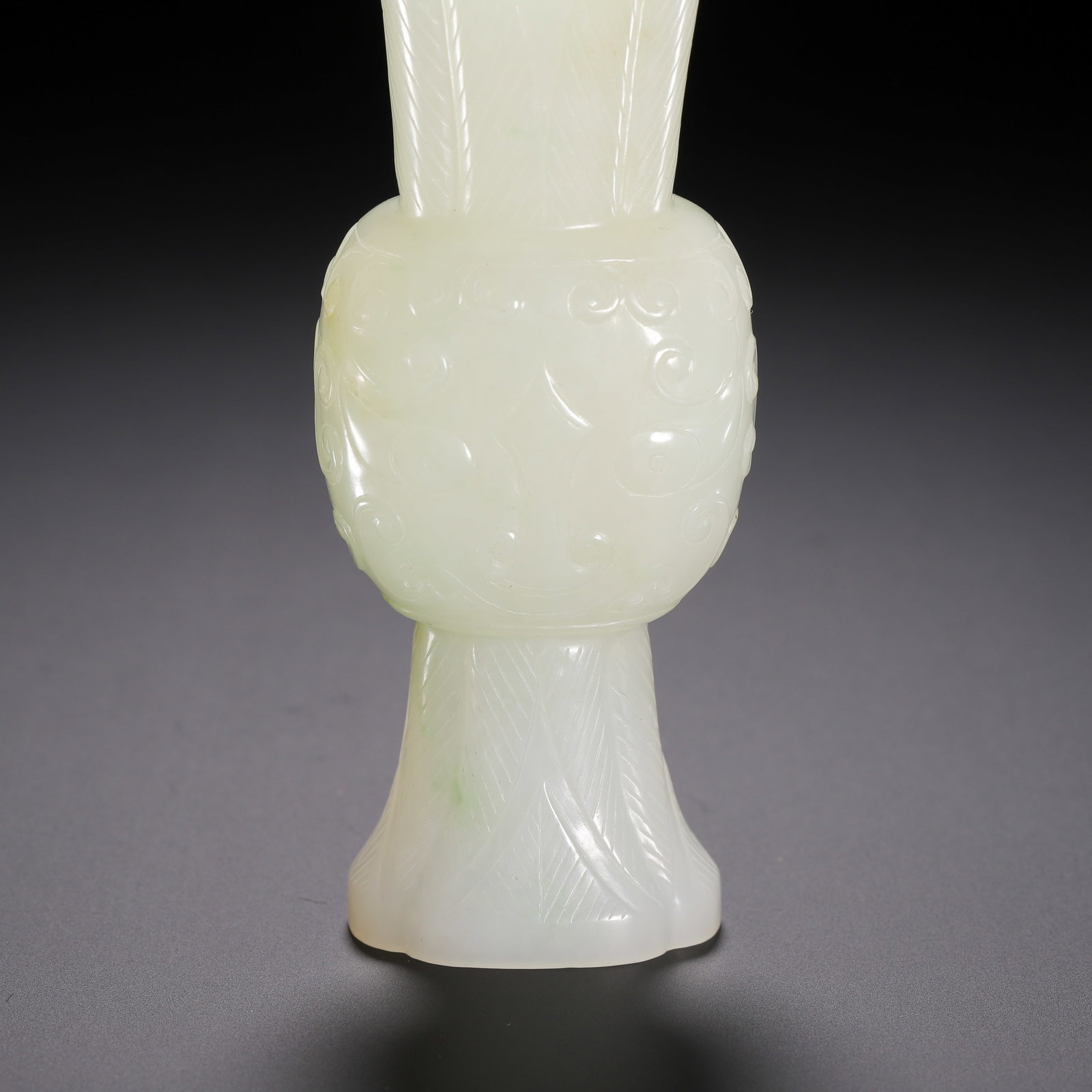 Jade Carved Beast Face Pattern Flower Pot - 3