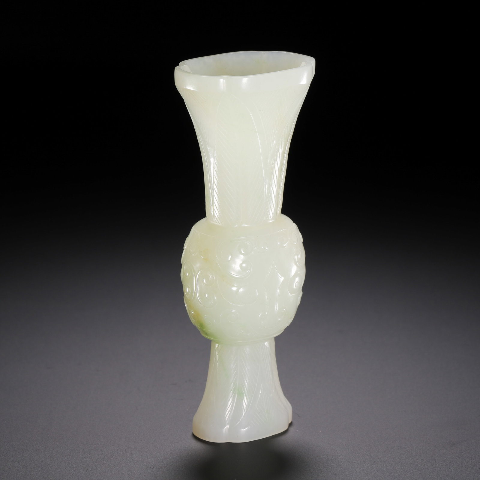 Jade Carved Beast Face Pattern Flower Pot - 4