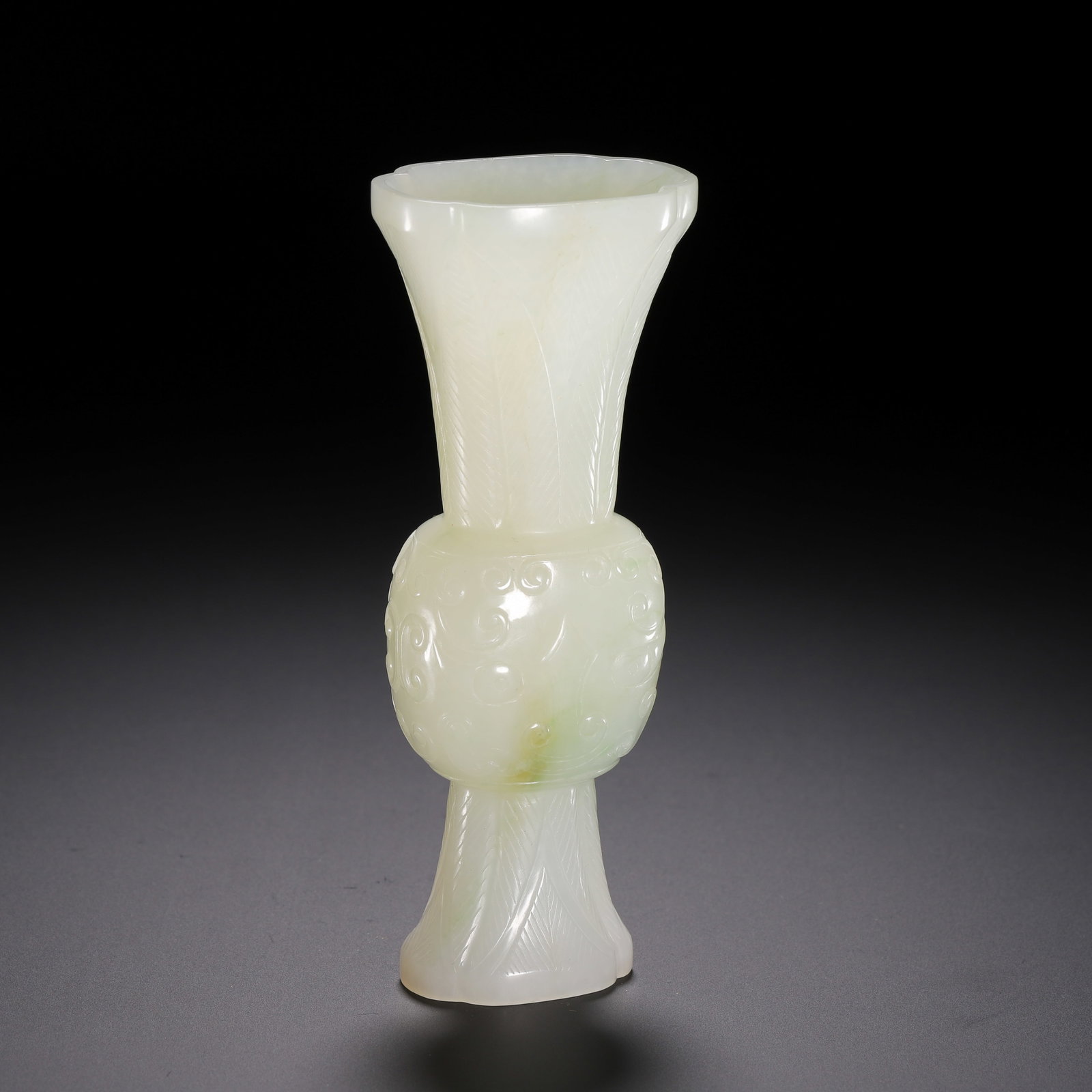 Jade Carved Beast Face Pattern Flower Pot - 5