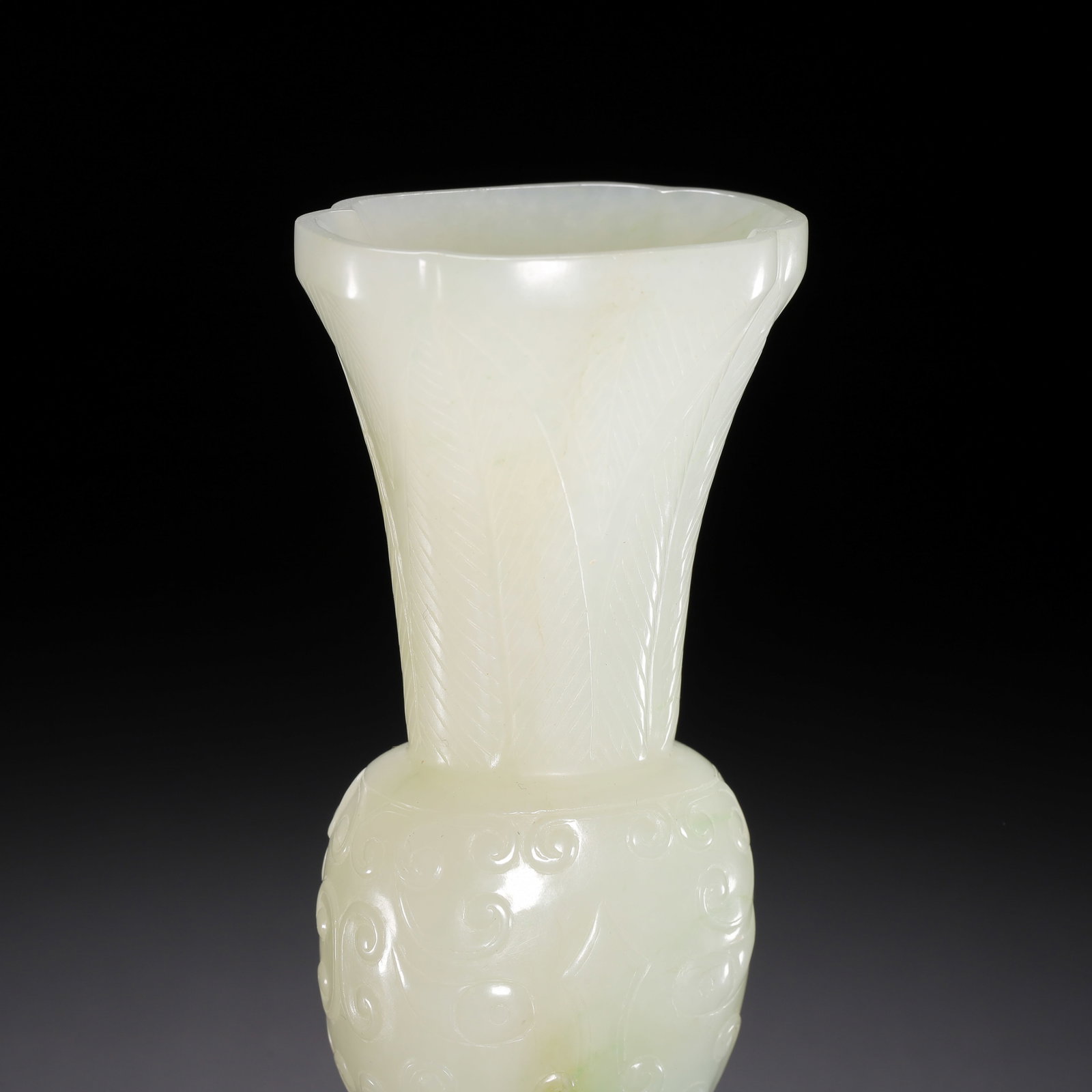 Jade Carved Beast Face Pattern Flower Pot - 6