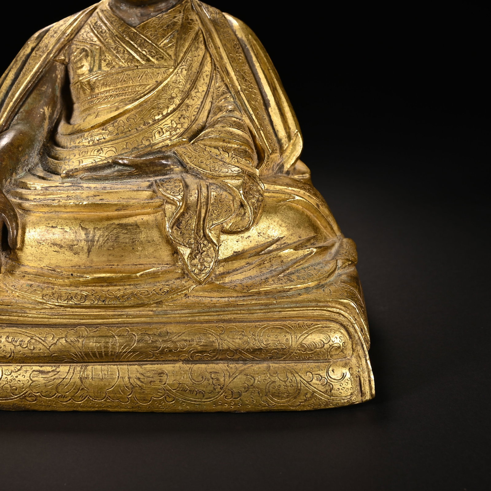 Gilt Bronze Guru Figure - 4