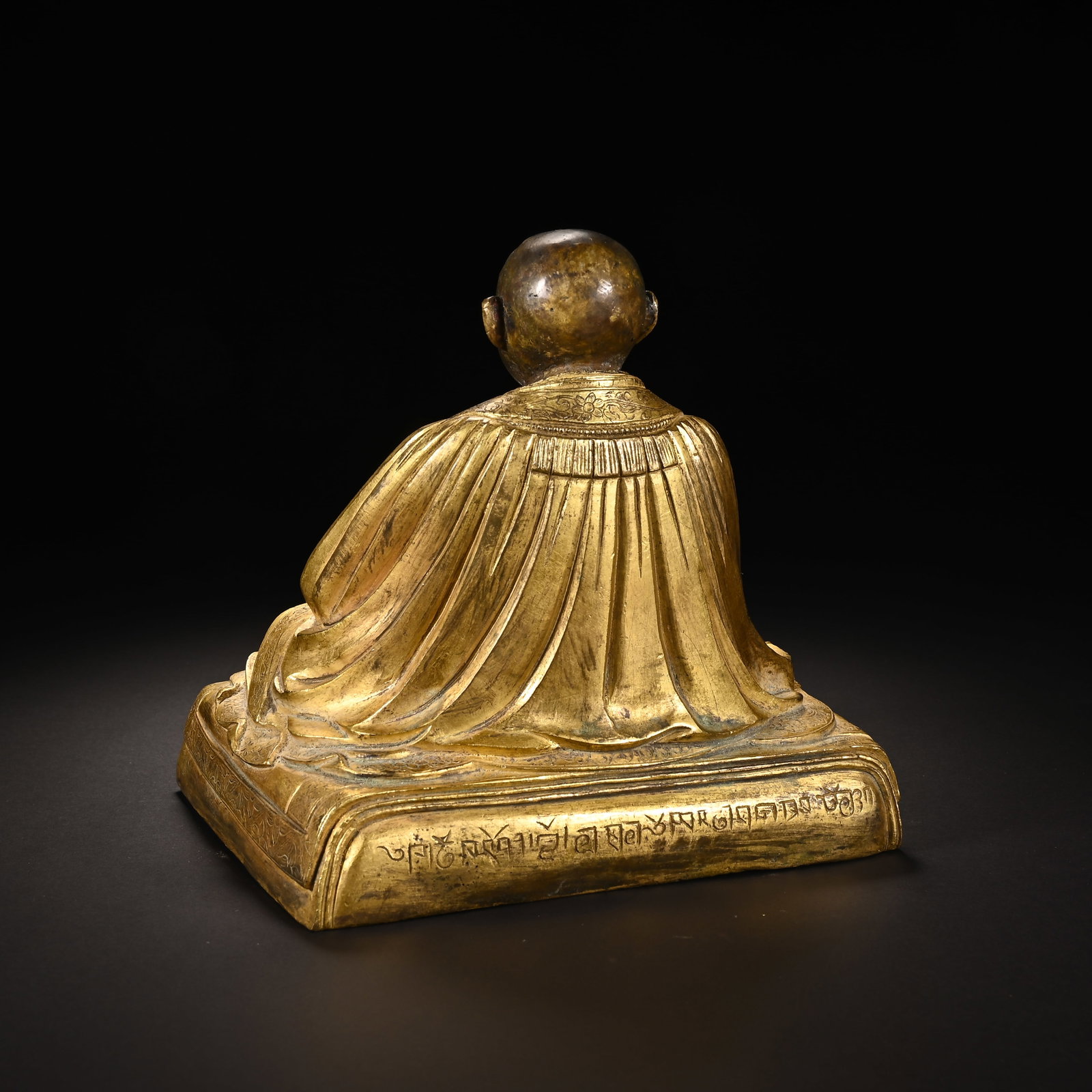 Gilt Bronze Guru Figure - 6