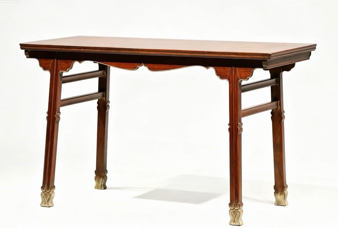 Huanghuali Wood Carved Cloud Pattern Folding Table: Huanghuali Wood Carved Cloud Pattern Folding Table ?128 x 81 x 66cm?