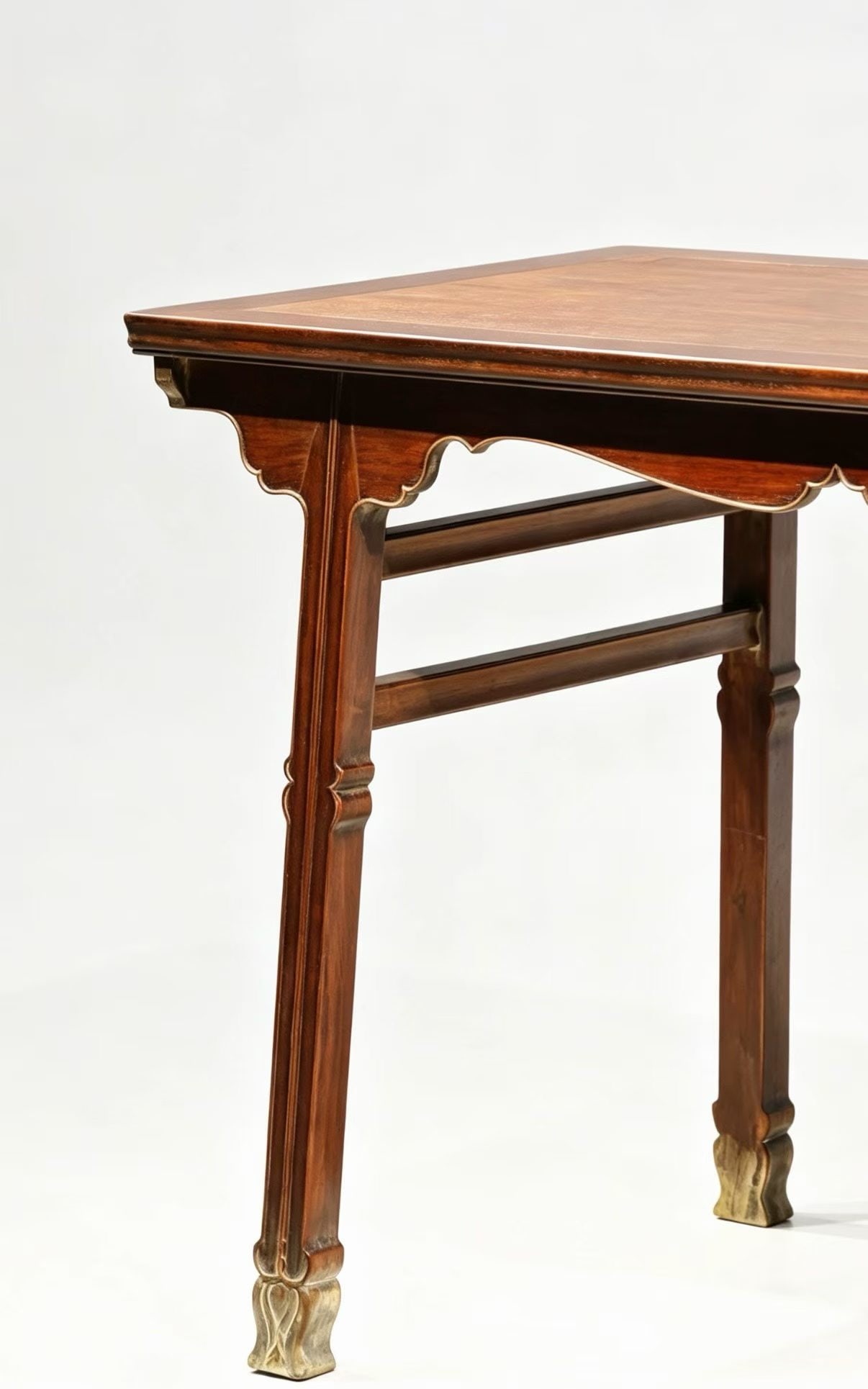 Huanghuali Wood Carved Cloud Pattern Folding Table - 2