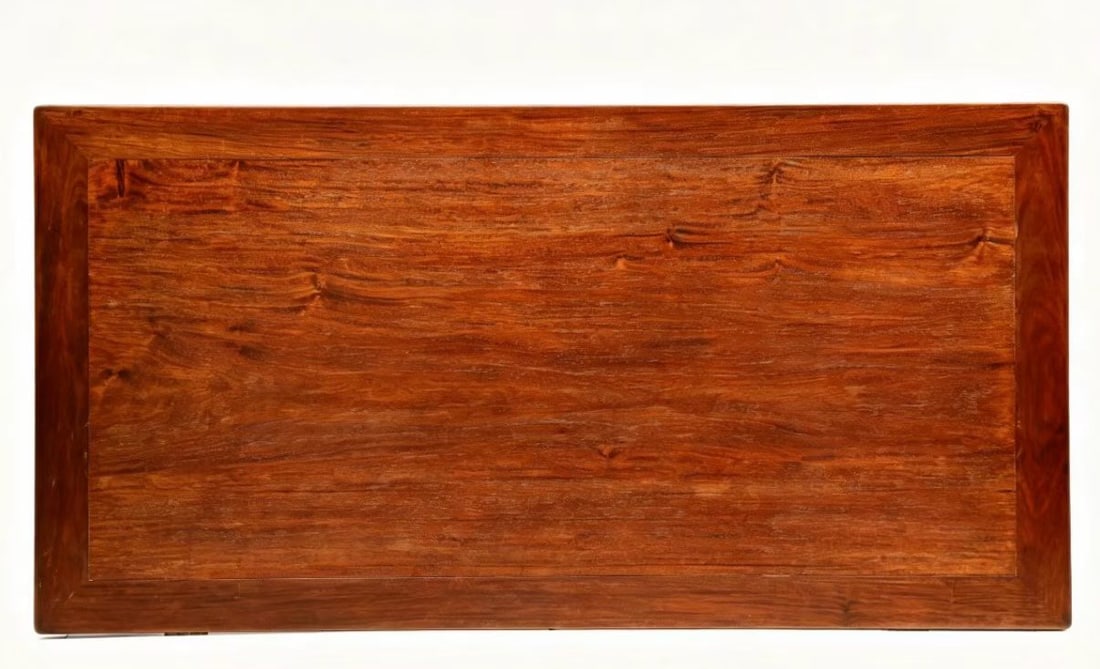 Huanghuali Wood Carved Cloud Pattern Folding Table - 3