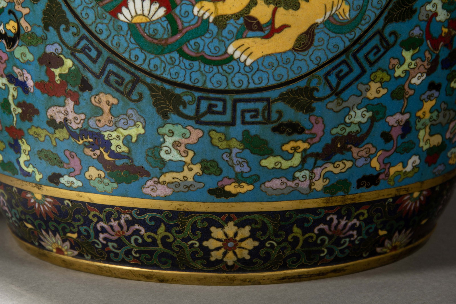 CHINESE CLOISONNE GARDEN STOOLS, PAIR - 5