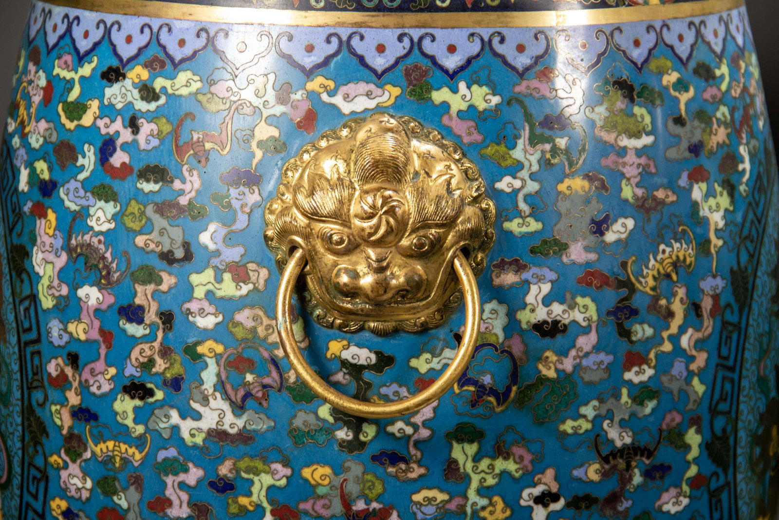 CHINESE CLOISONNE GARDEN STOOLS, PAIR - 7