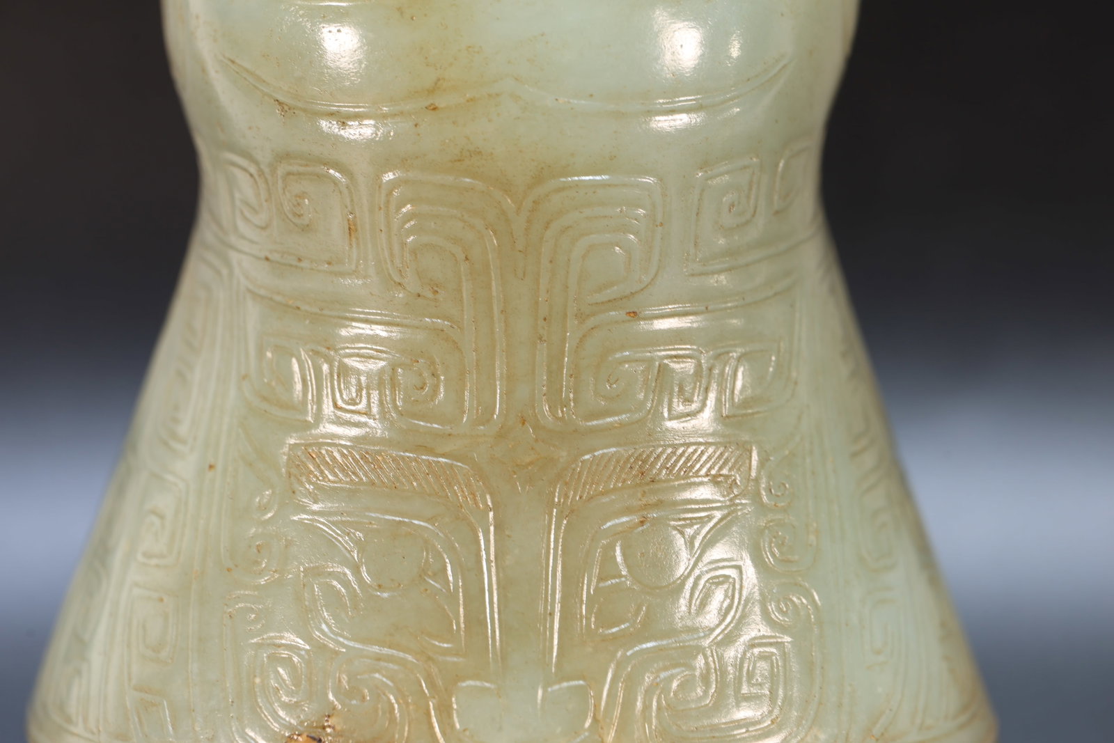 Jade Carved Beast Face Pattern Bird Shape Figure - 10
