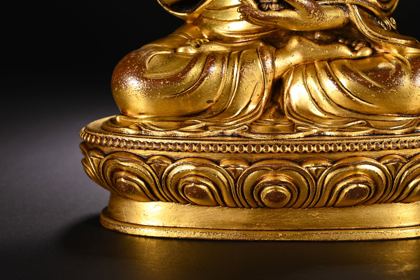 Gilt Bronze Guru Figure - 3