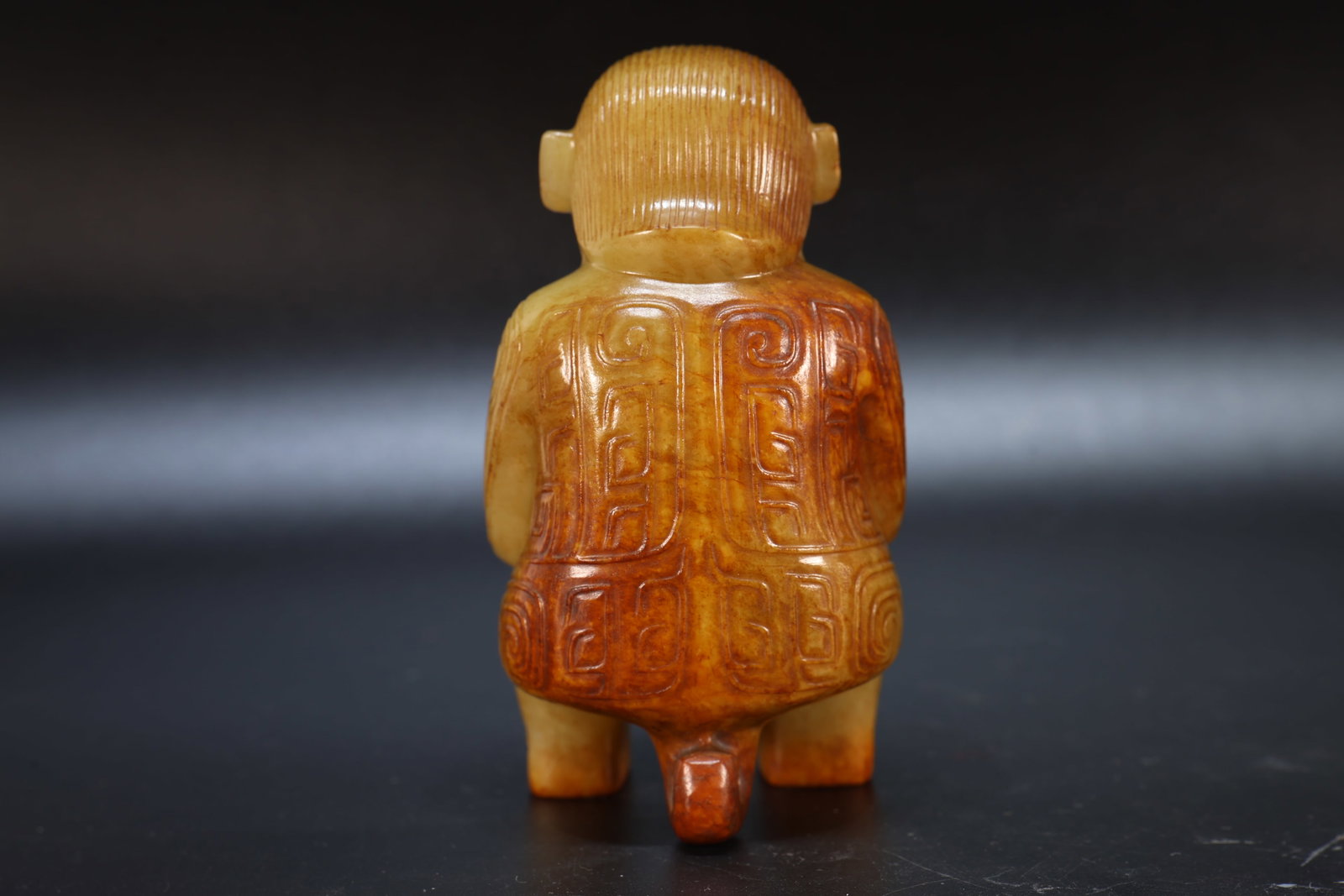 Jade Carved Beast Face Pattern Character Shape Figure - 8