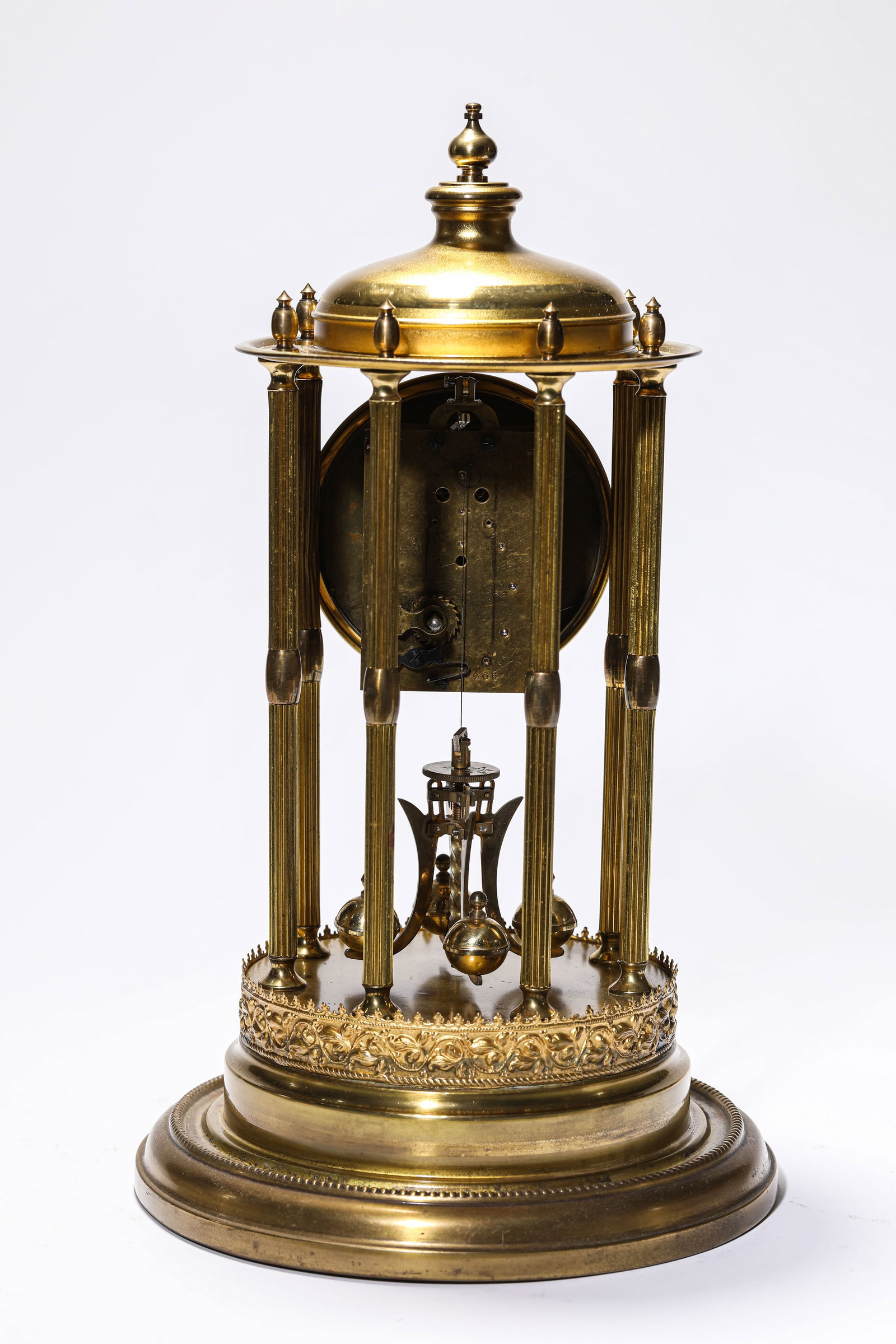 A GILT-BRONZE CLOCK - 6