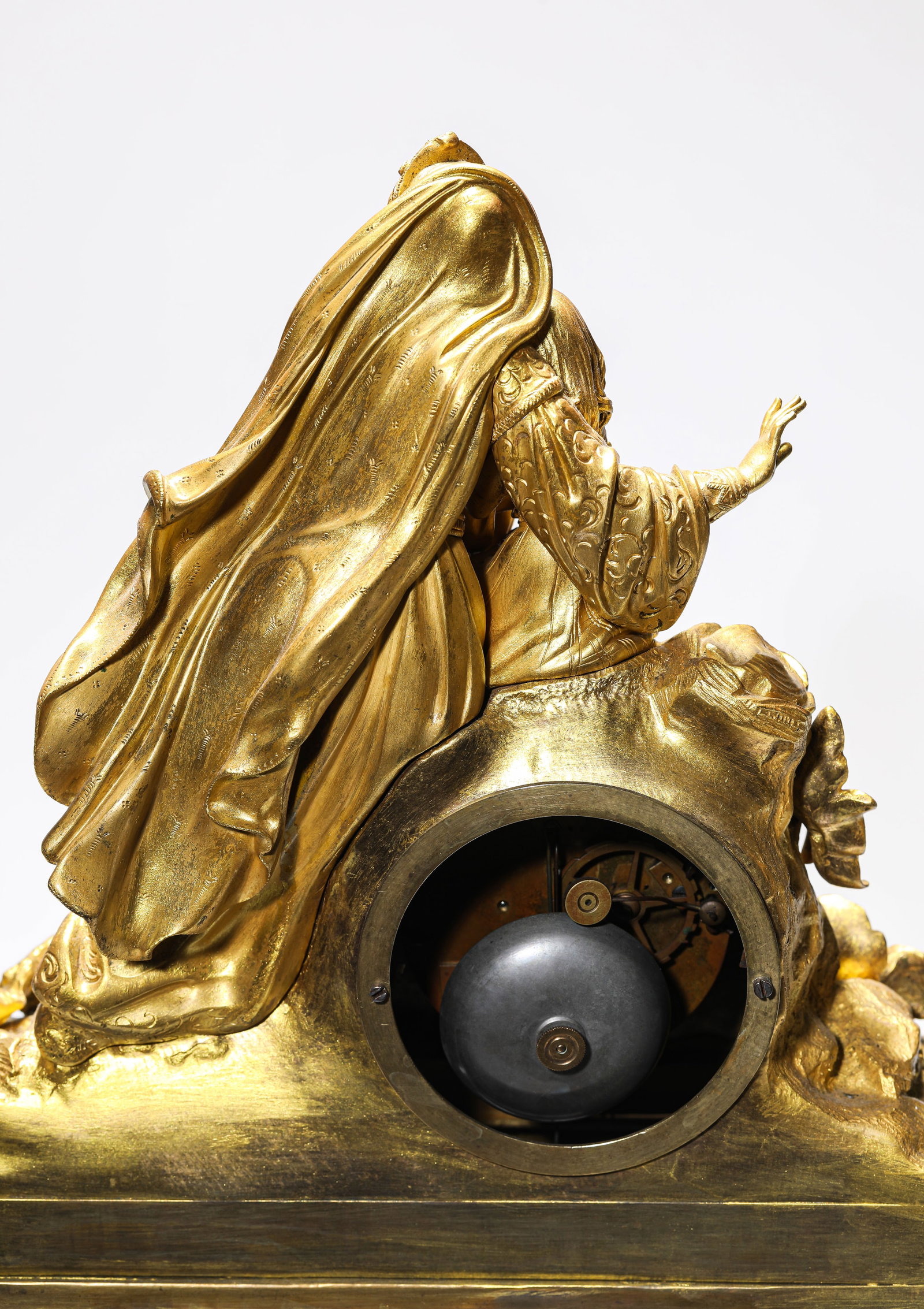 A FRENCH GILT-BRONZE CLOCK - 7
