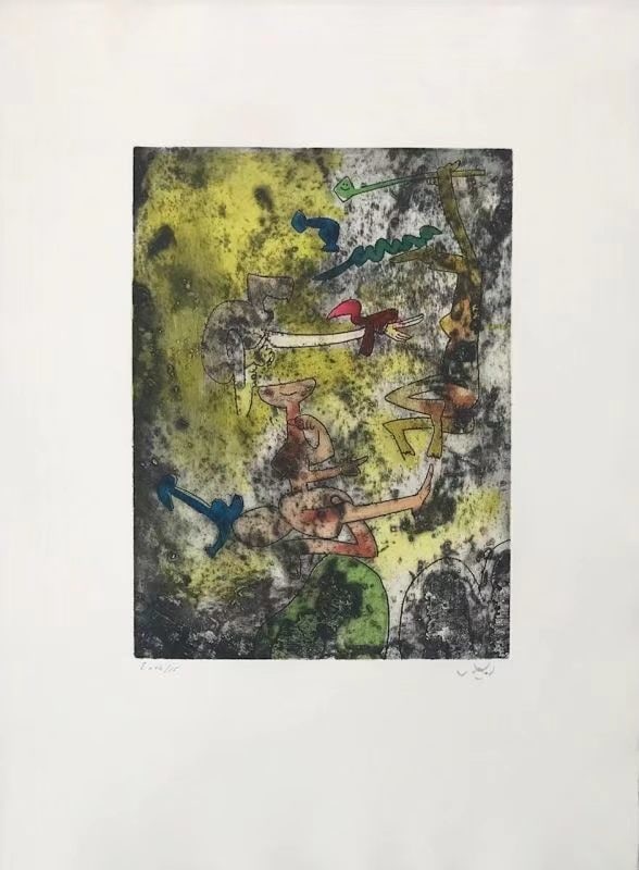 ROBERTO MATTA(1911-2002) 1974 ETCHING: ROBERTO MATTA(1911-2002) 1974ETCHINGImage dimensions 36*27cmSheet dimensions 60*45cmEdition number:EA 14/15Signed by the artist