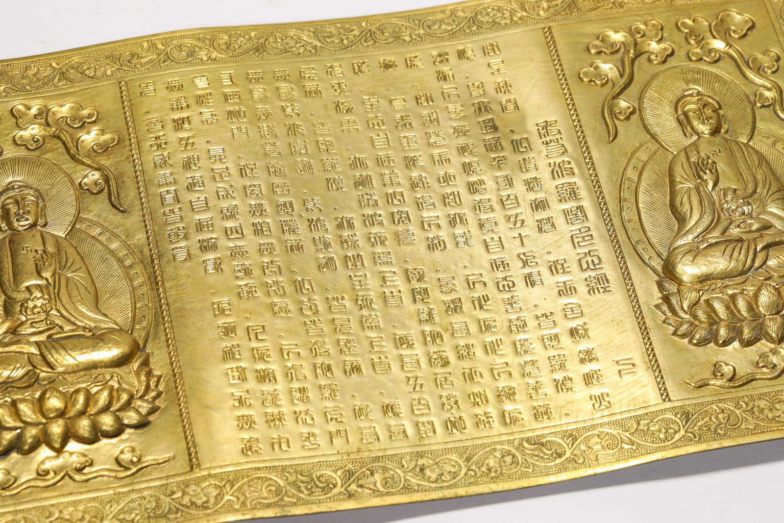 A GILT-BRONZE SUTRA - 3