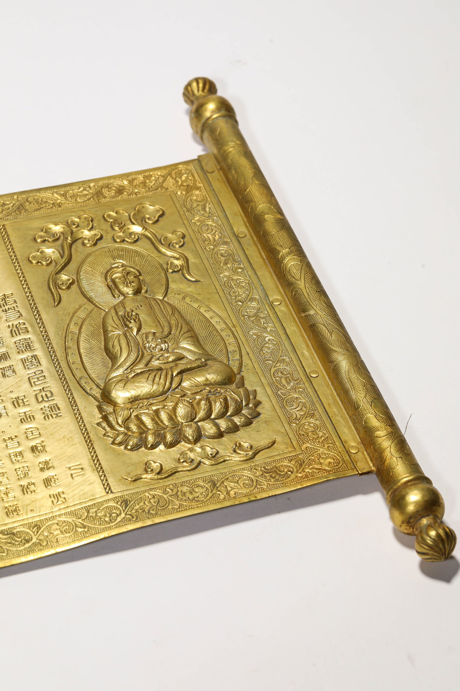 A GILT-BRONZE SUTRA - 4