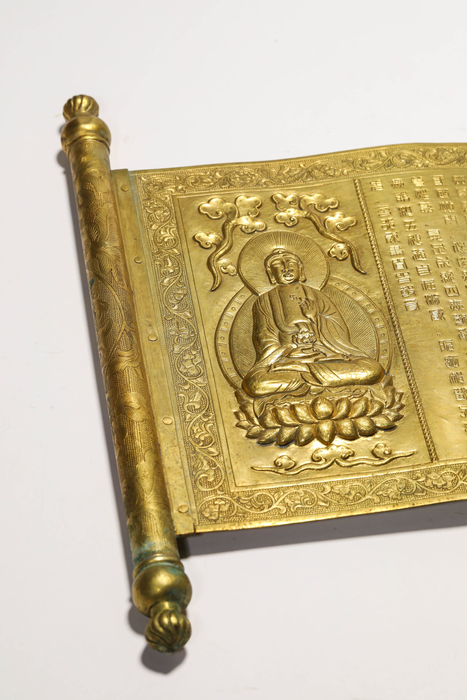 A GILT-BRONZE SUTRA - 5