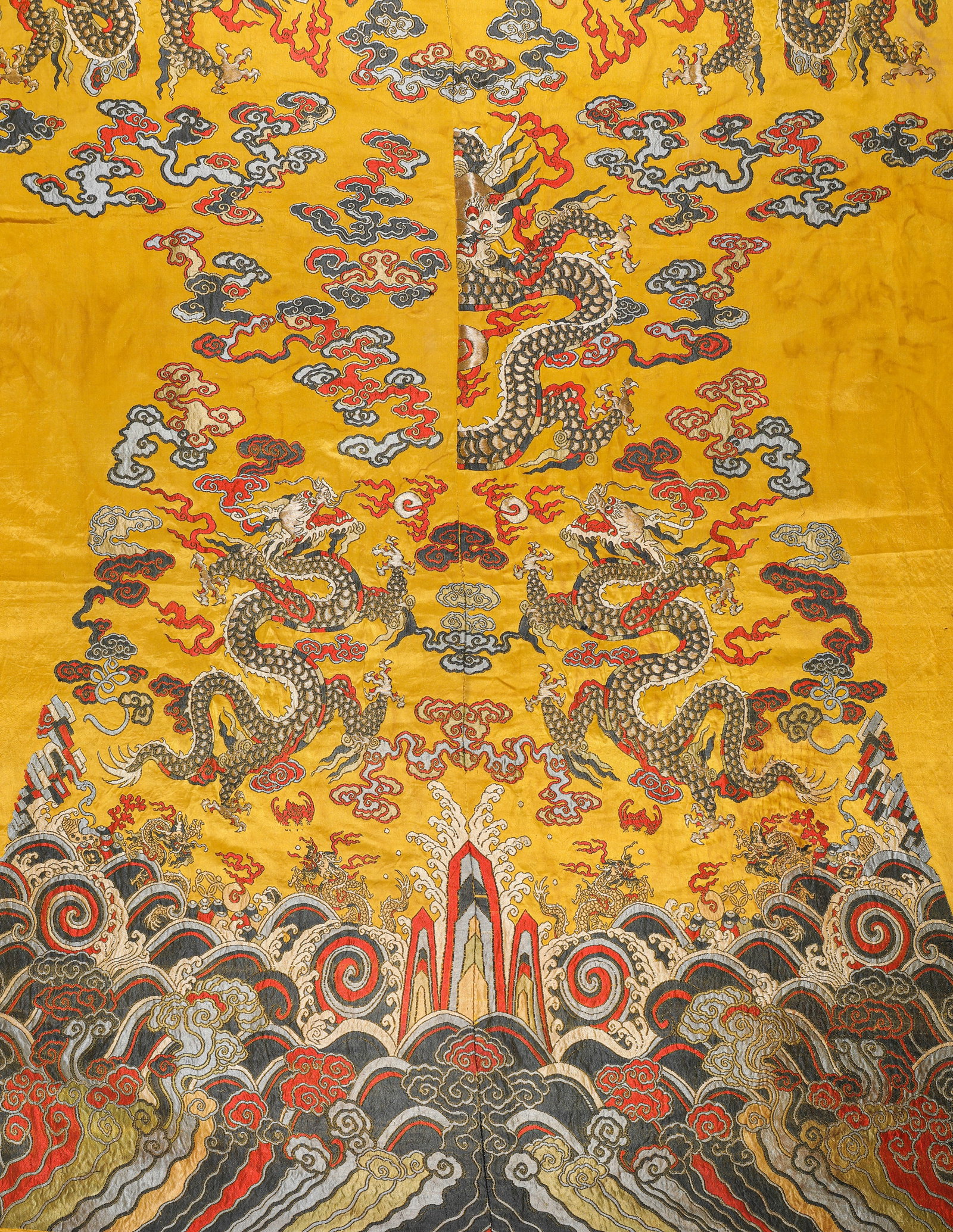 A SILK 'KESI' TAPESTRY 'DRAGON ROBE' PANEL - 3