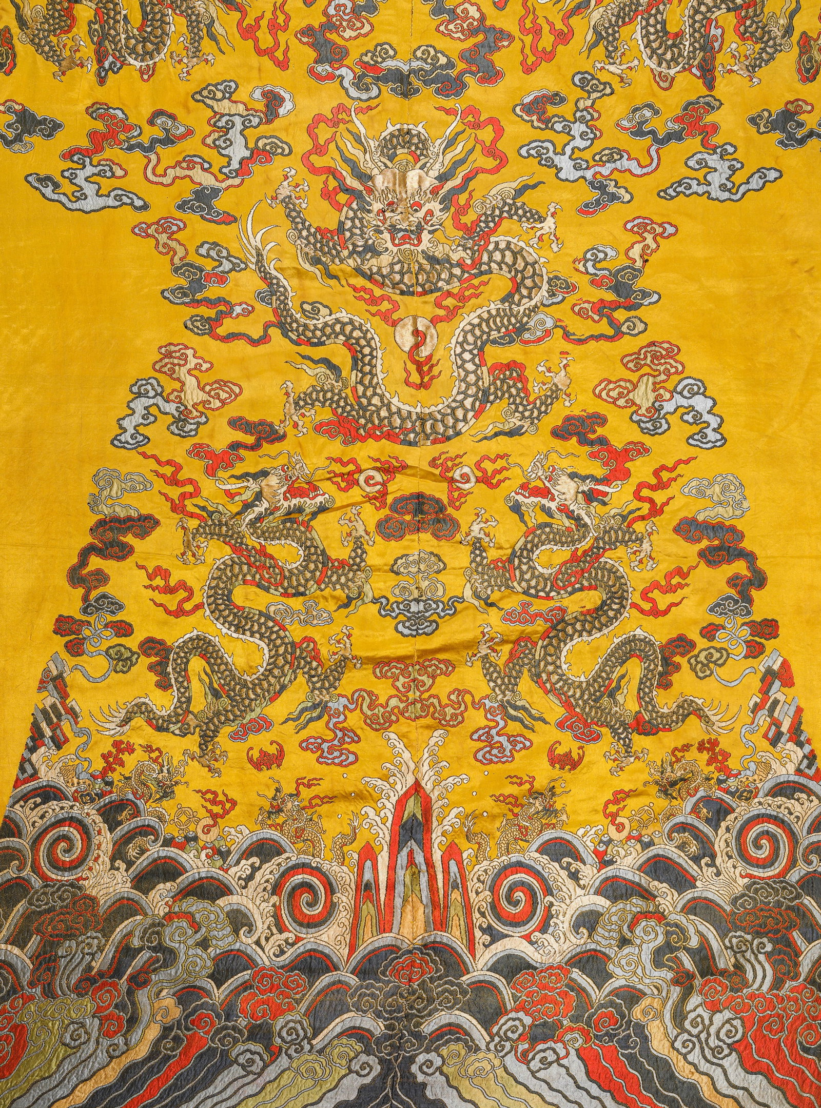 A SILK 'KESI' TAPESTRY 'DRAGON ROBE' PANEL - 4