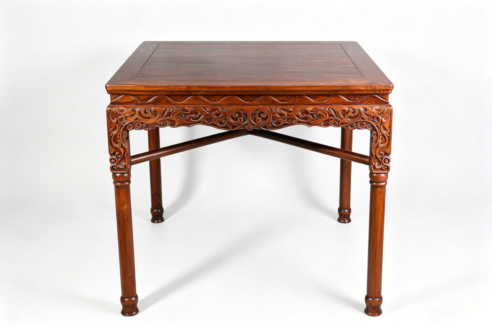 A WOOD SQUARE TABLE - 2