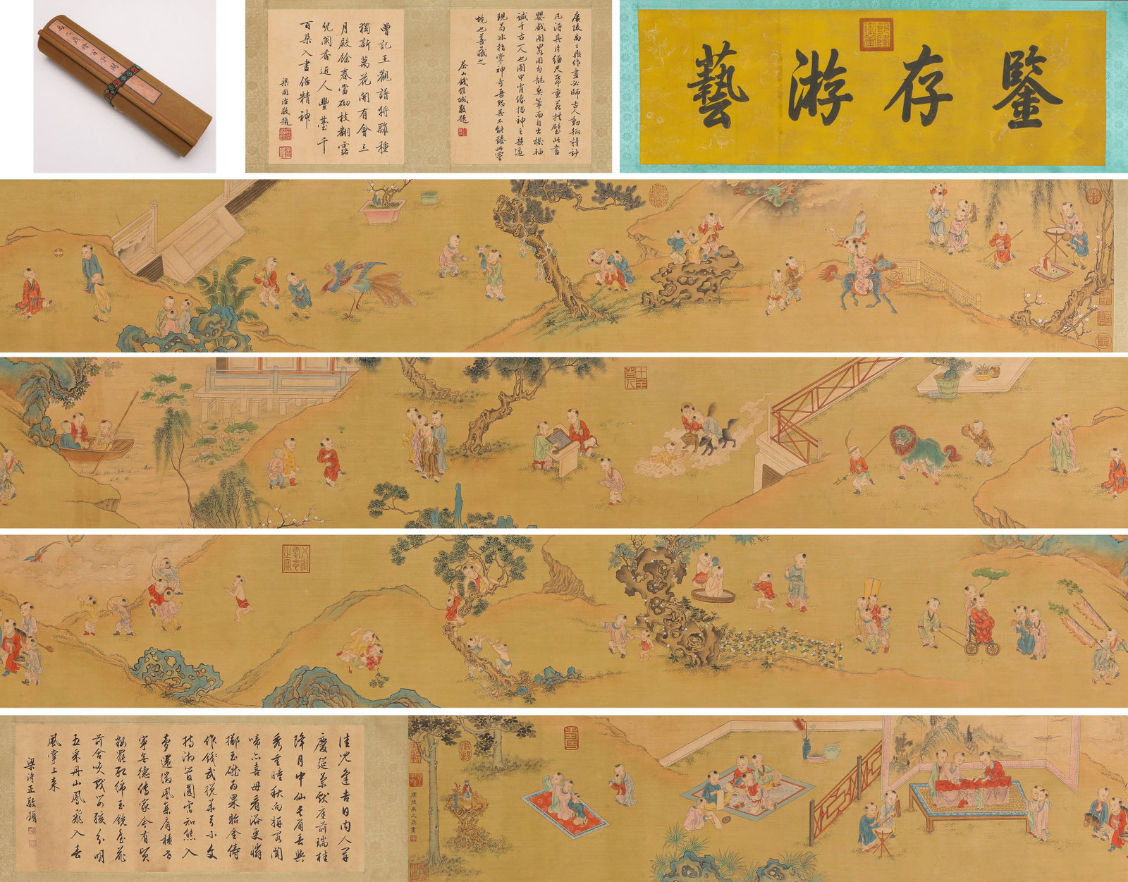 YU ZHIDING (1647-1716), ATTRIBUTED TO, HUNDRED CHILDREN HANDSCROLL: YU ZHIDING (1647-1716), ATTRIBUTED TO, HUNDRED CHILDREN HANDSCROLL Description: Dimensions: Width: 930 cm x Height: 31.5 cm. All measurements are approximate.