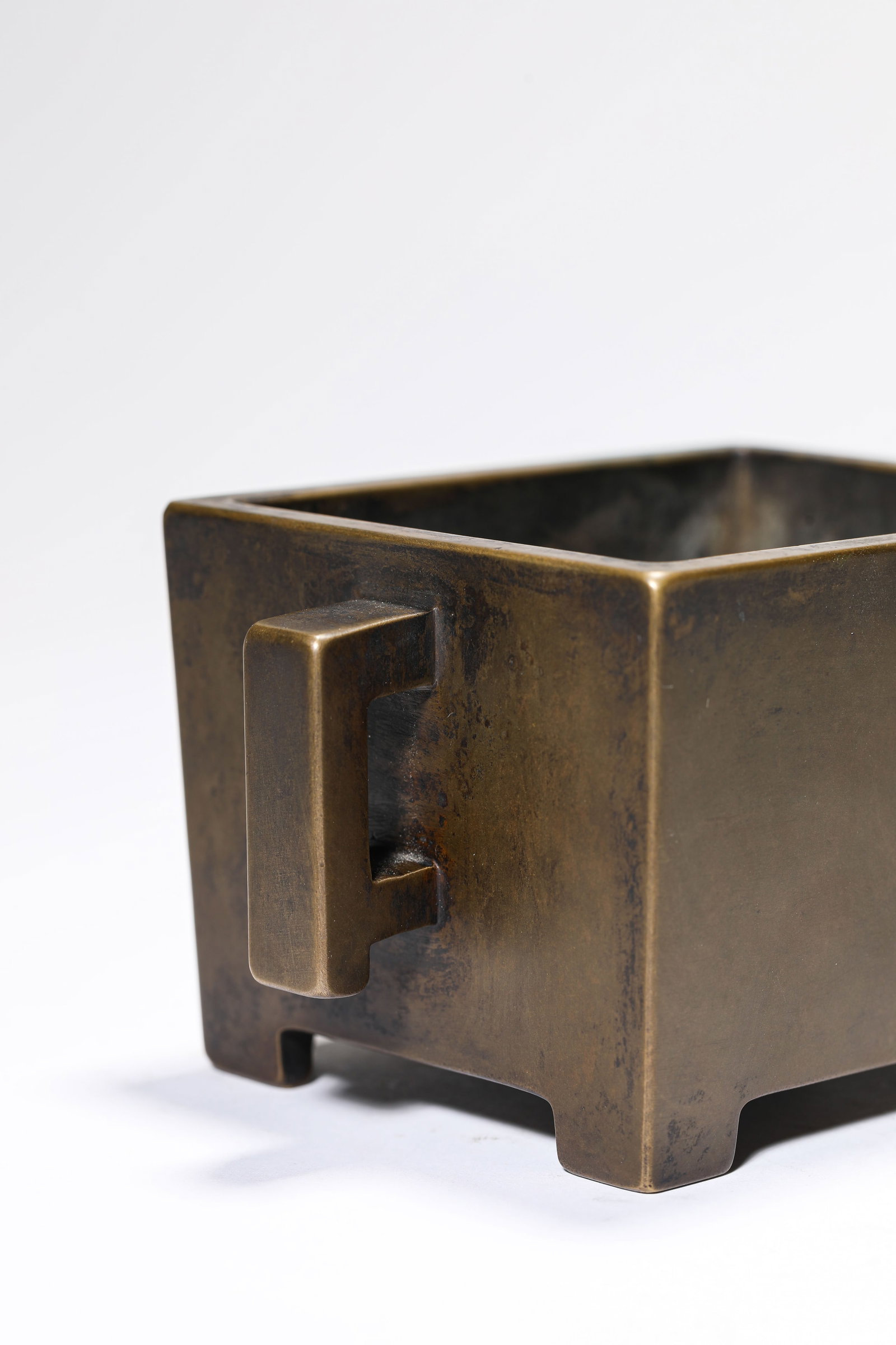 A BRONZE 'TROUGH-FORM' CENSER - 2