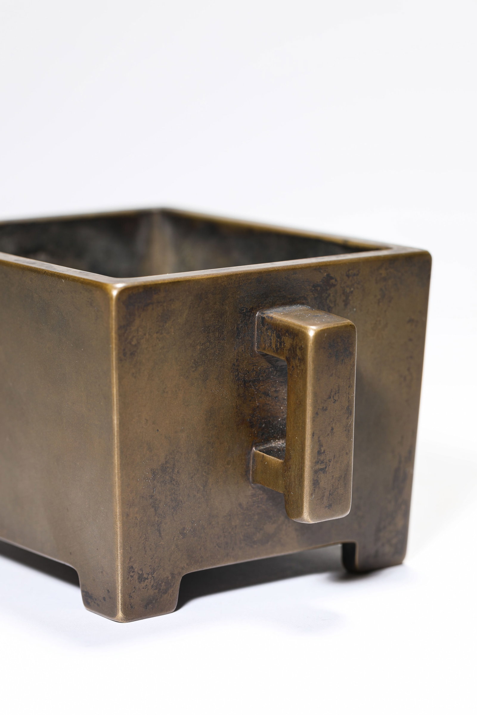 A BRONZE 'TROUGH-FORM' CENSER - 4