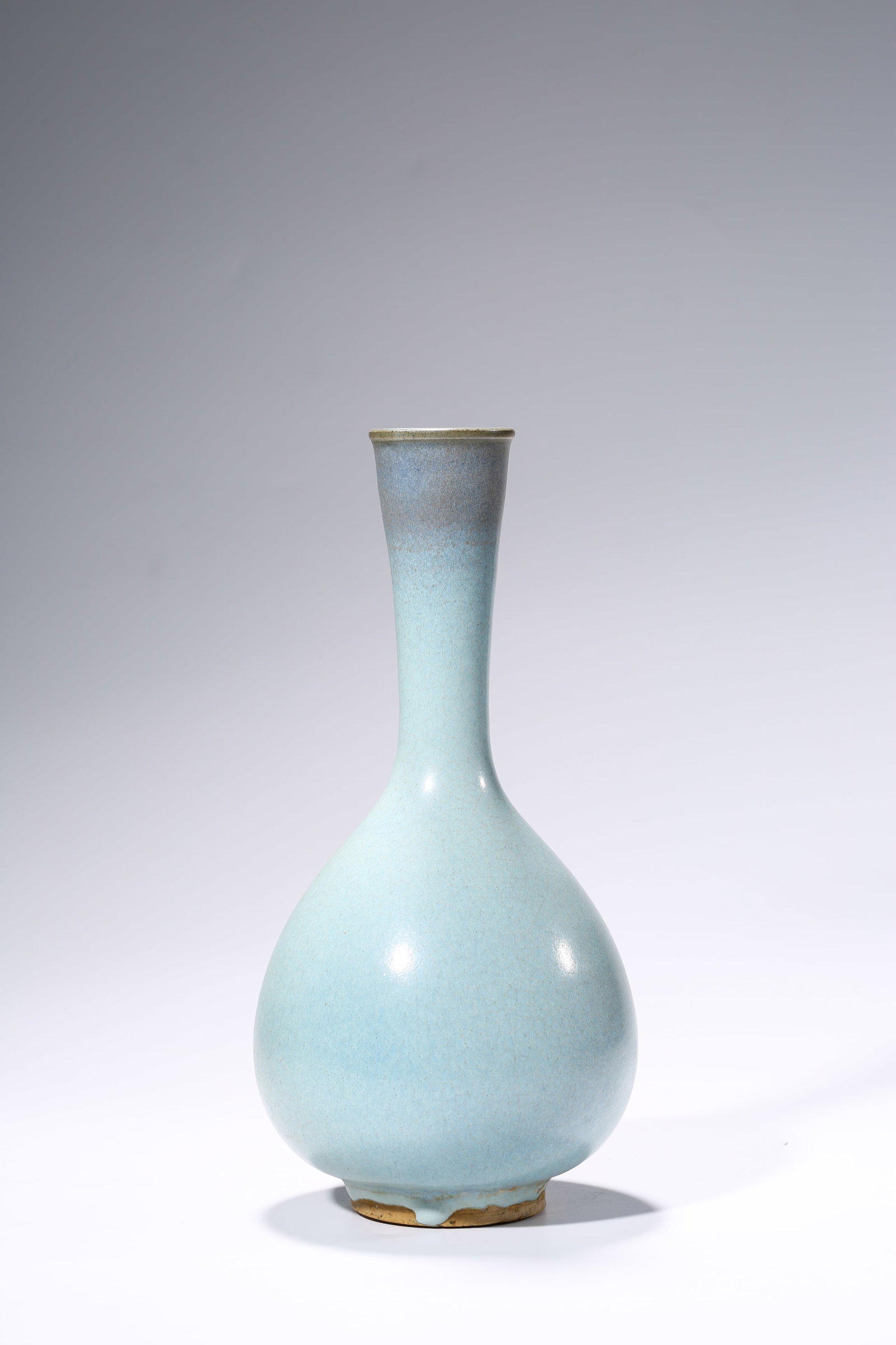 A JUN-TYPE 'PURPLE-SPLASHED' LONG-NECK VASE - 2