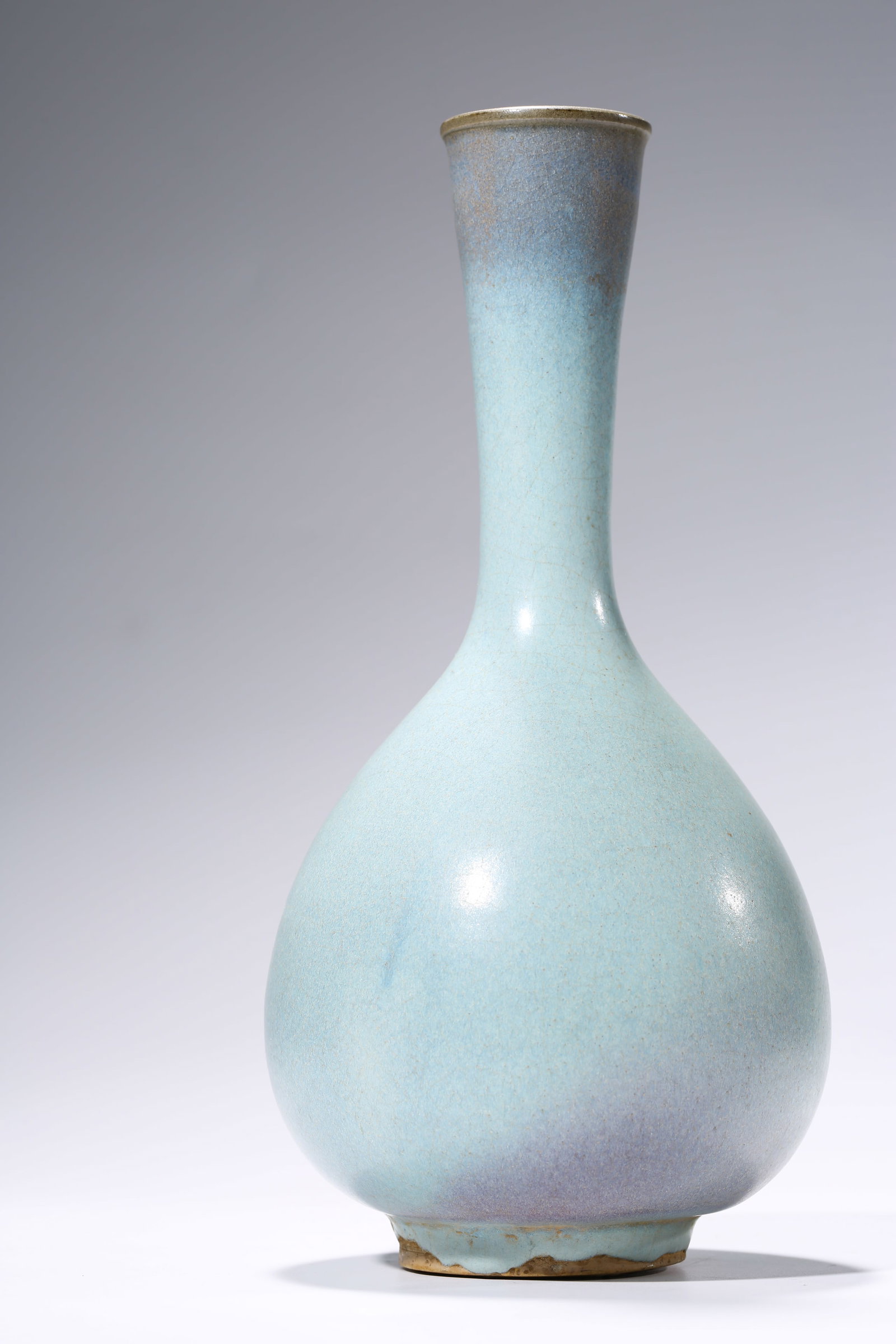A JUN-TYPE 'PURPLE-SPLASHED' LONG-NECK VASE - 3