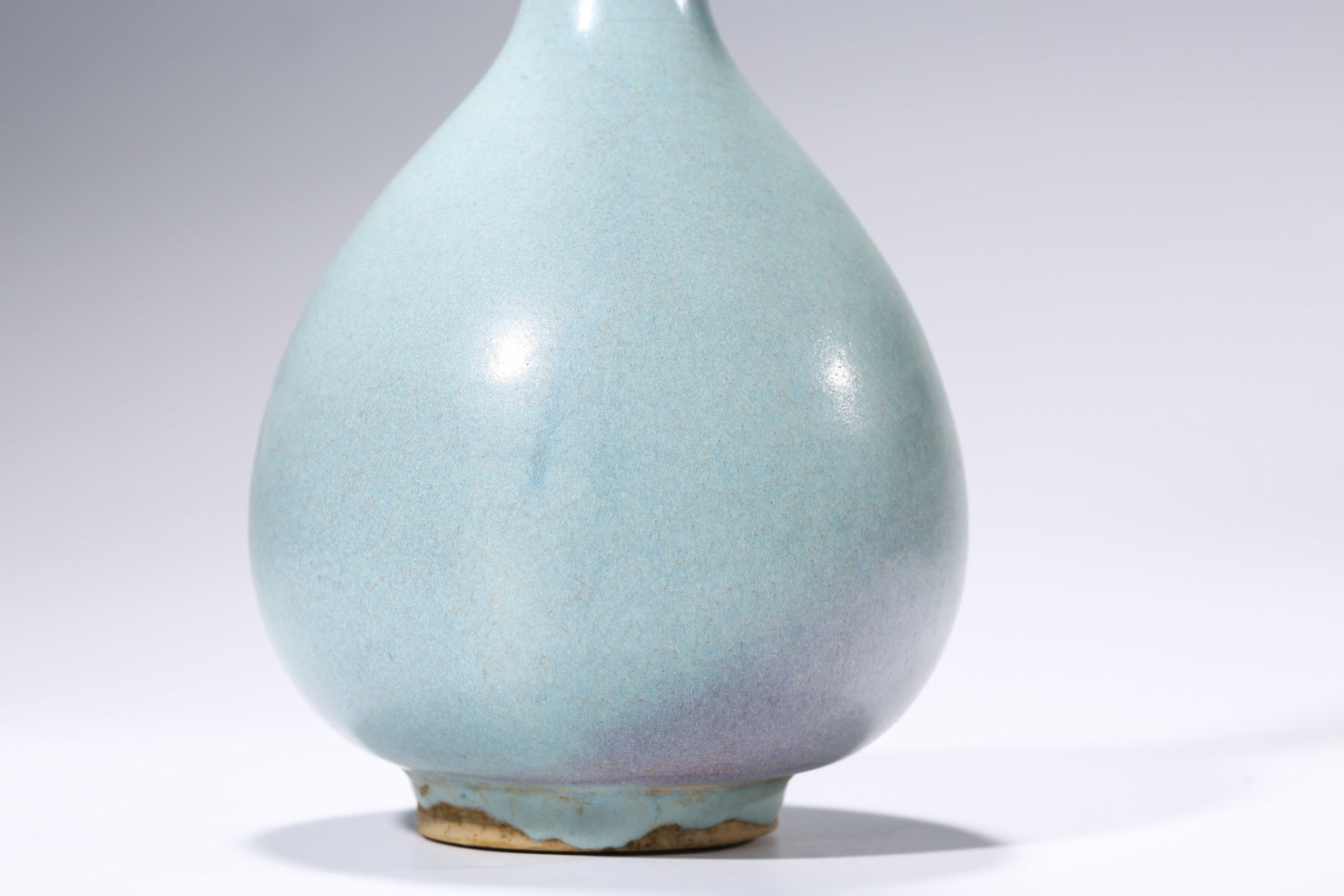 A JUN-TYPE 'PURPLE-SPLASHED' LONG-NECK VASE - 5