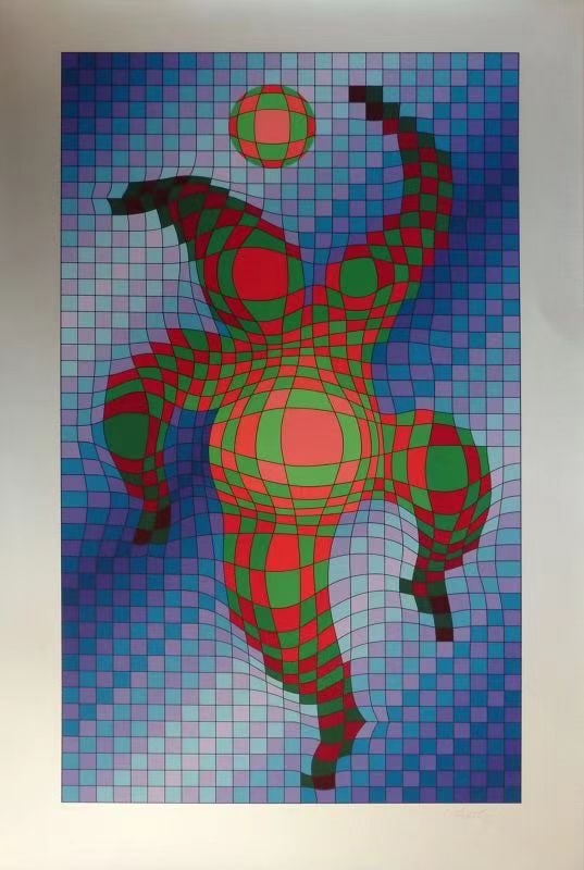 VICTOR VASARELY(1906-1997) 1973 LITHOGRAPHY: VICTOR VASARELY(1906-1997) 1973LITHOGRAPHYImage dimensions 76*43cmSheet dimensions 85*55cmEdition number:214/275Signed by the artist