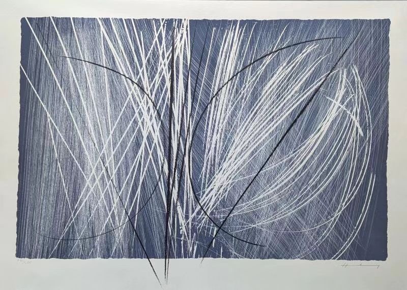 HANS HARTUNG (1904-1989) 1971 ZINCOGRAPHY: HANS HARTUNG (1904-1989) 1971ZINCOGRAPHYImage dimensions 39*59cmSheet dimensions 55*76cmEdition number:76/200Signed by the artist
