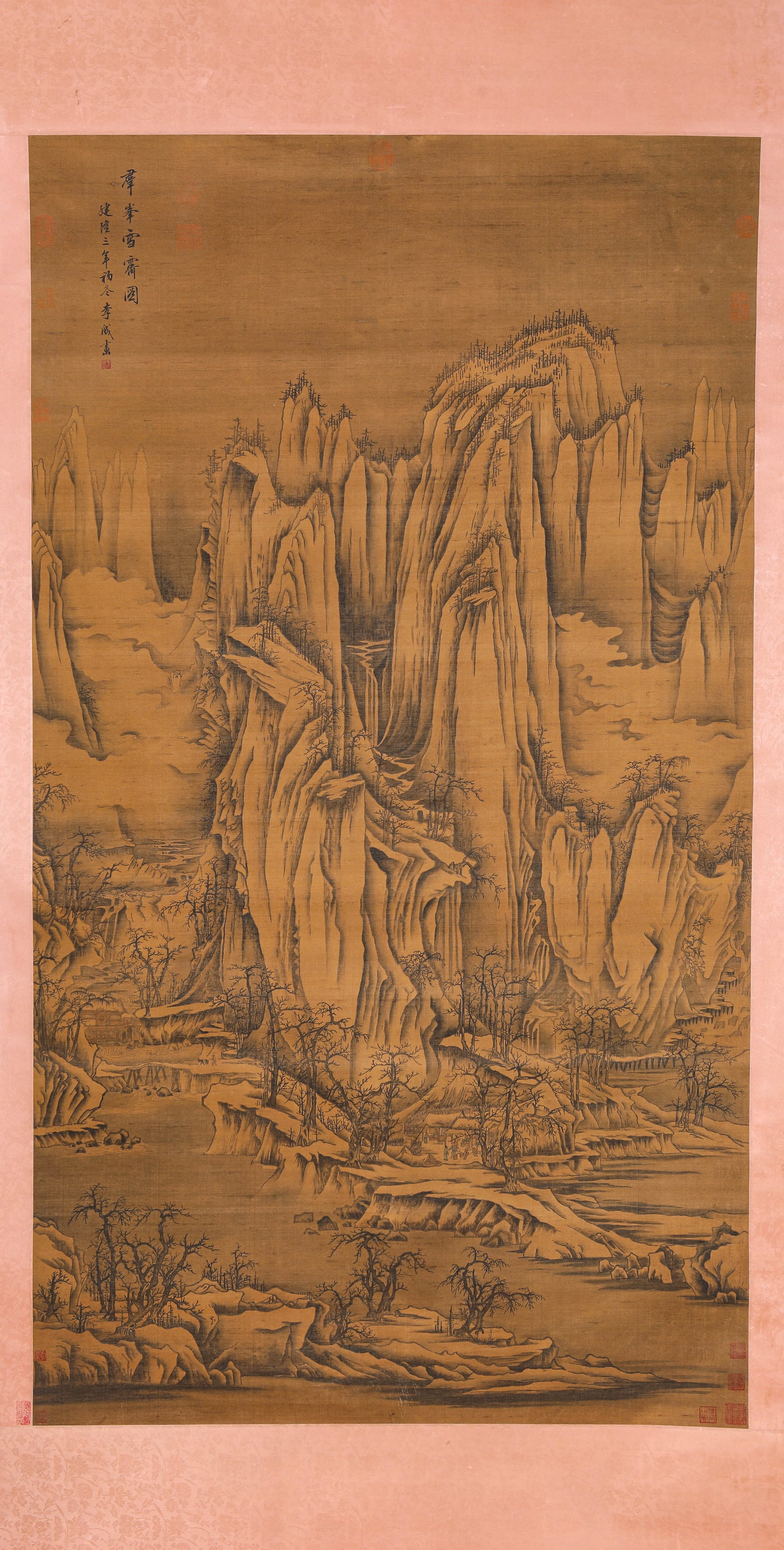 LI CHENG (919-967), ATTRIBUTED TO, LANDSCAPE: LI CHENG (919-967), ATTRIBUTED TO, LANDSCAPE Description: Dimensions: Width: 101 cm x Height: 180 cm. All measurements are approximate.