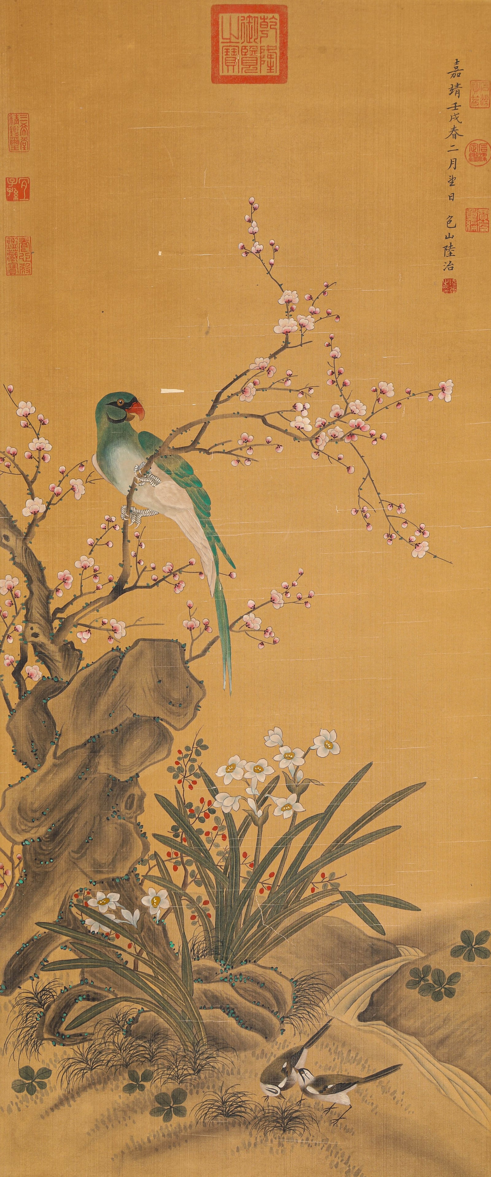 LU ZHI (1496-1576), ATTRIBUTED TO, SPRING IN FULL BLOOM (1 of 6)