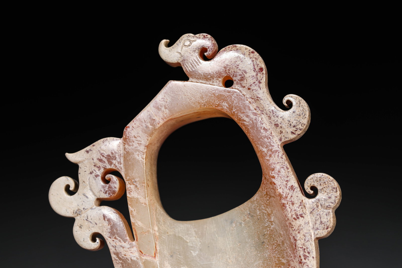 A JADE 'HEART-SHAPED' PENDANT - 5