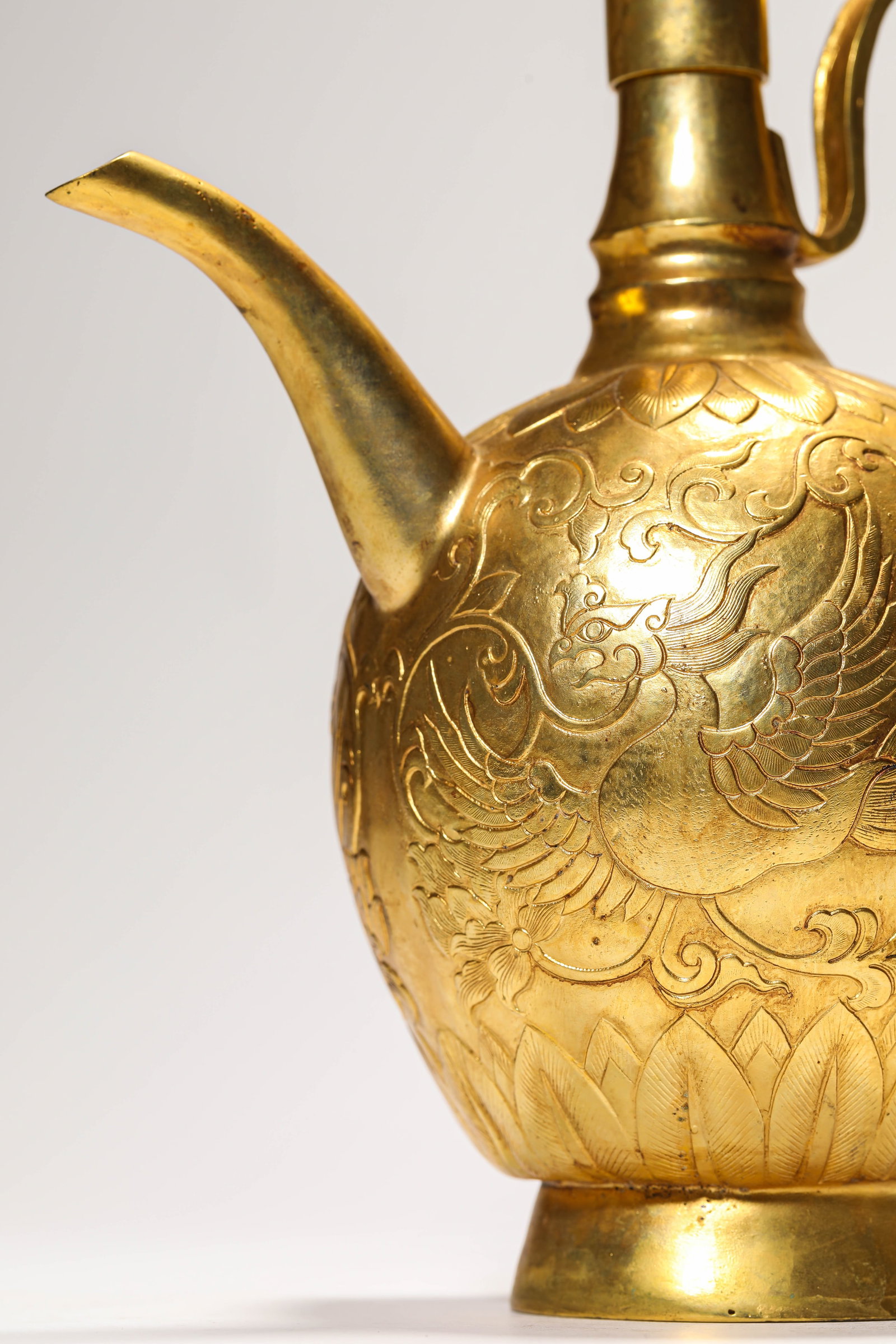 A GILT-BRONZE 'PHOENIX' EWER - 2
