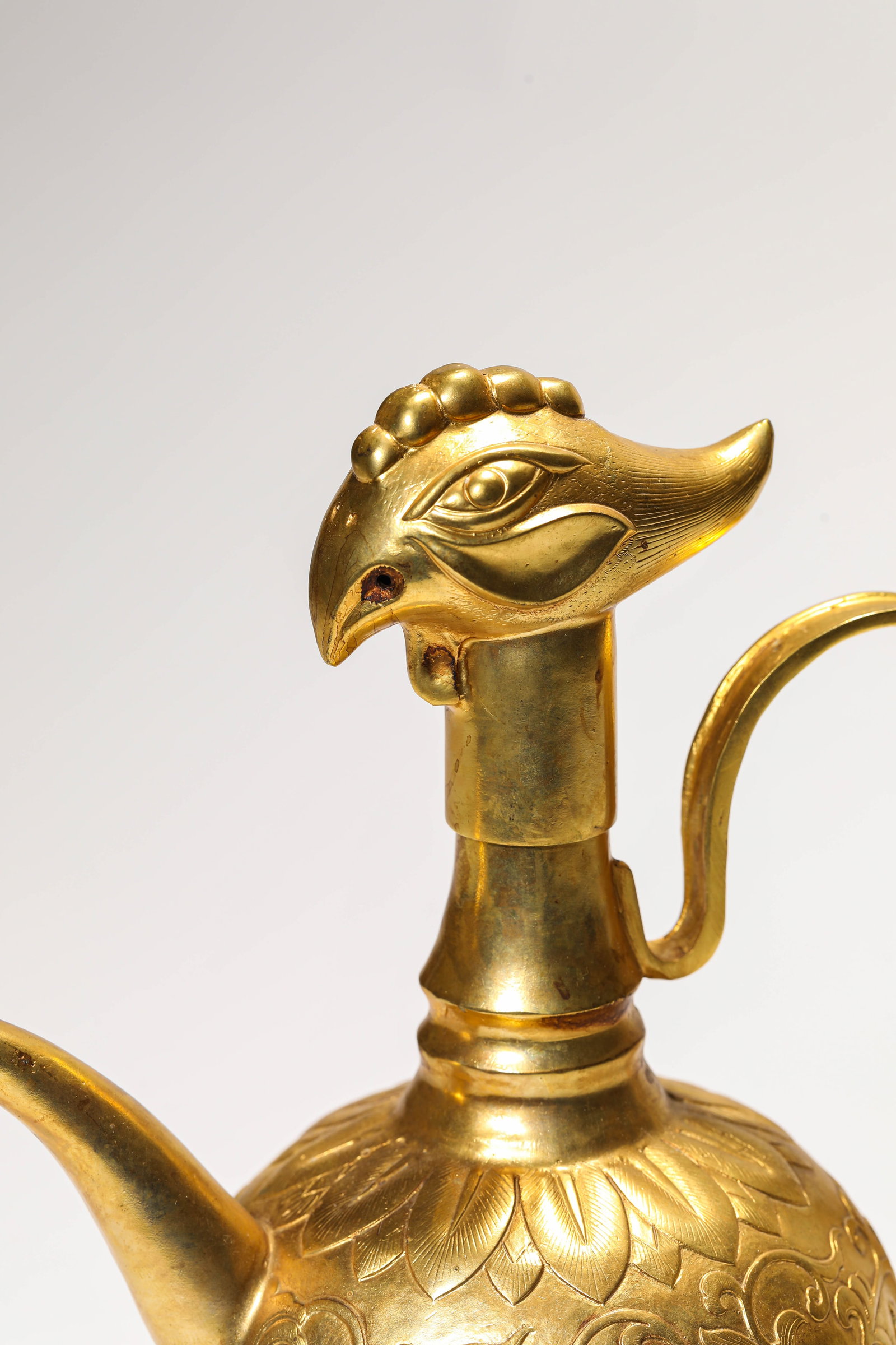 A GILT-BRONZE 'PHOENIX' EWER - 3