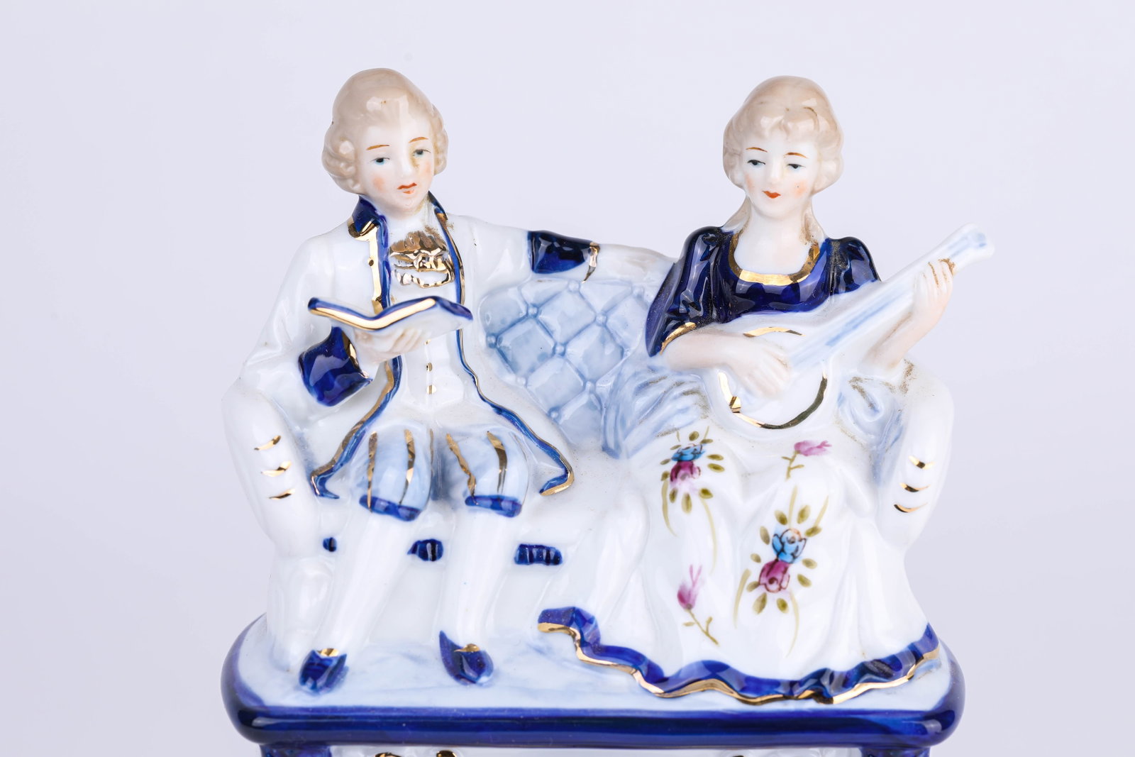 A 'FORTUNE' PORCELAIN FIGURE CLOCK - 4