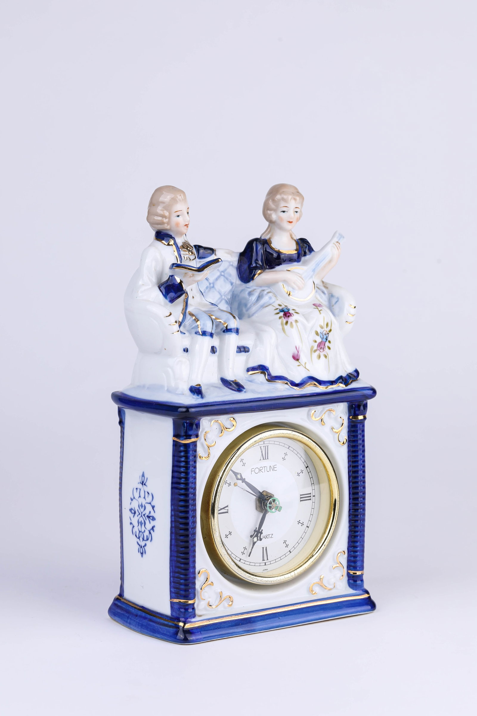 A 'FORTUNE' PORCELAIN FIGURE CLOCK - 6